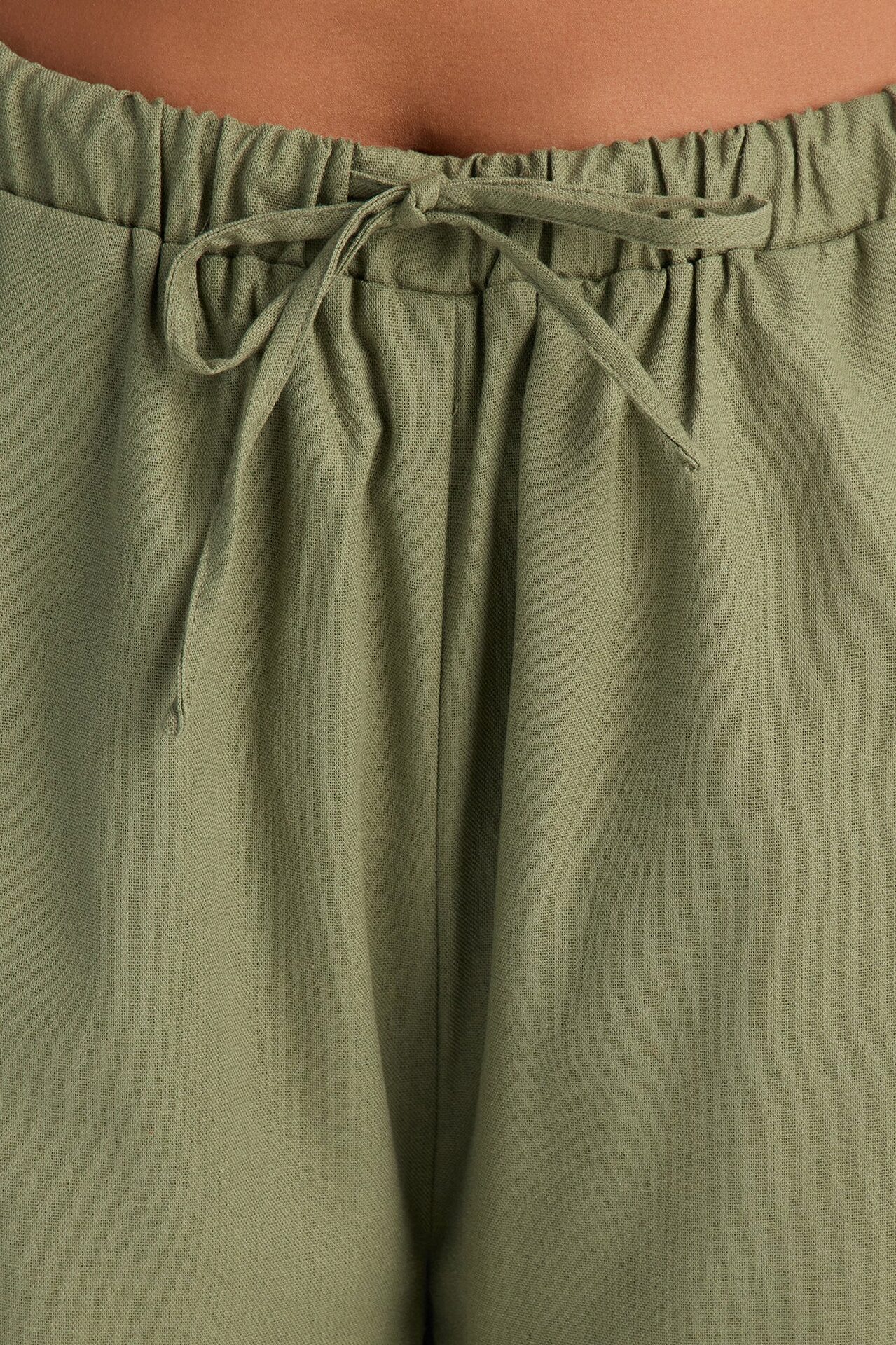 Beach Walks Linen Pant - Olive