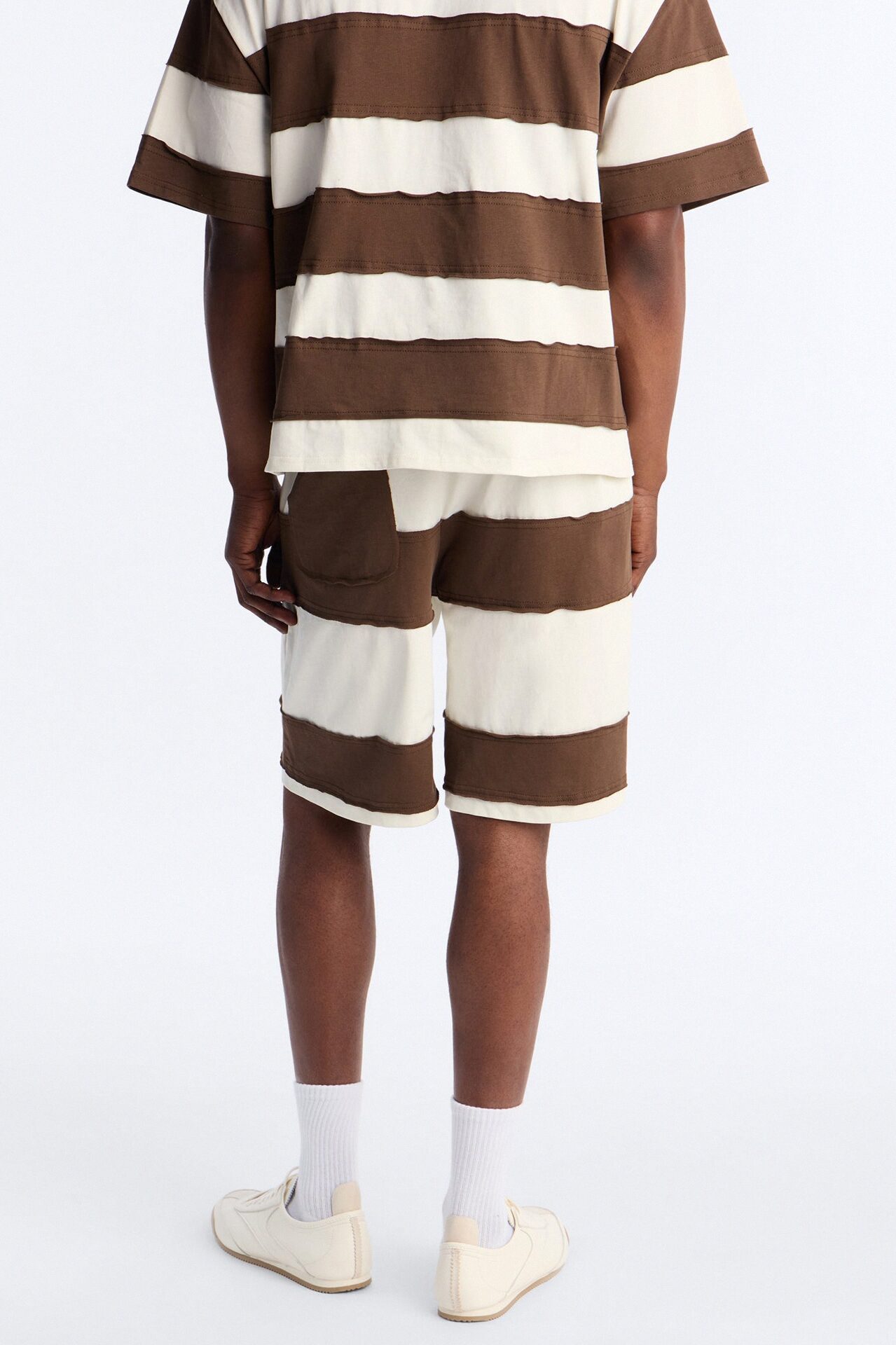 Dean Distressed Stripe Short - Brown/combo