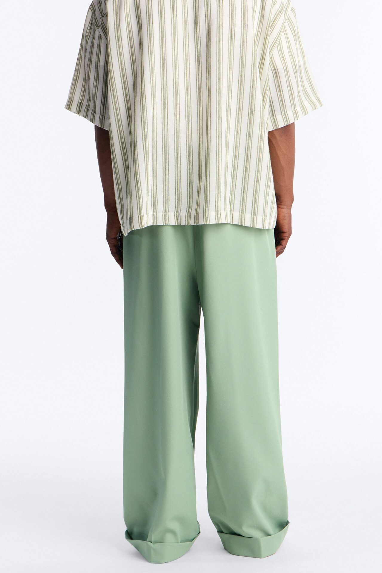 Relaxed Daycation Stripe Button Up Shirt - Green/combo