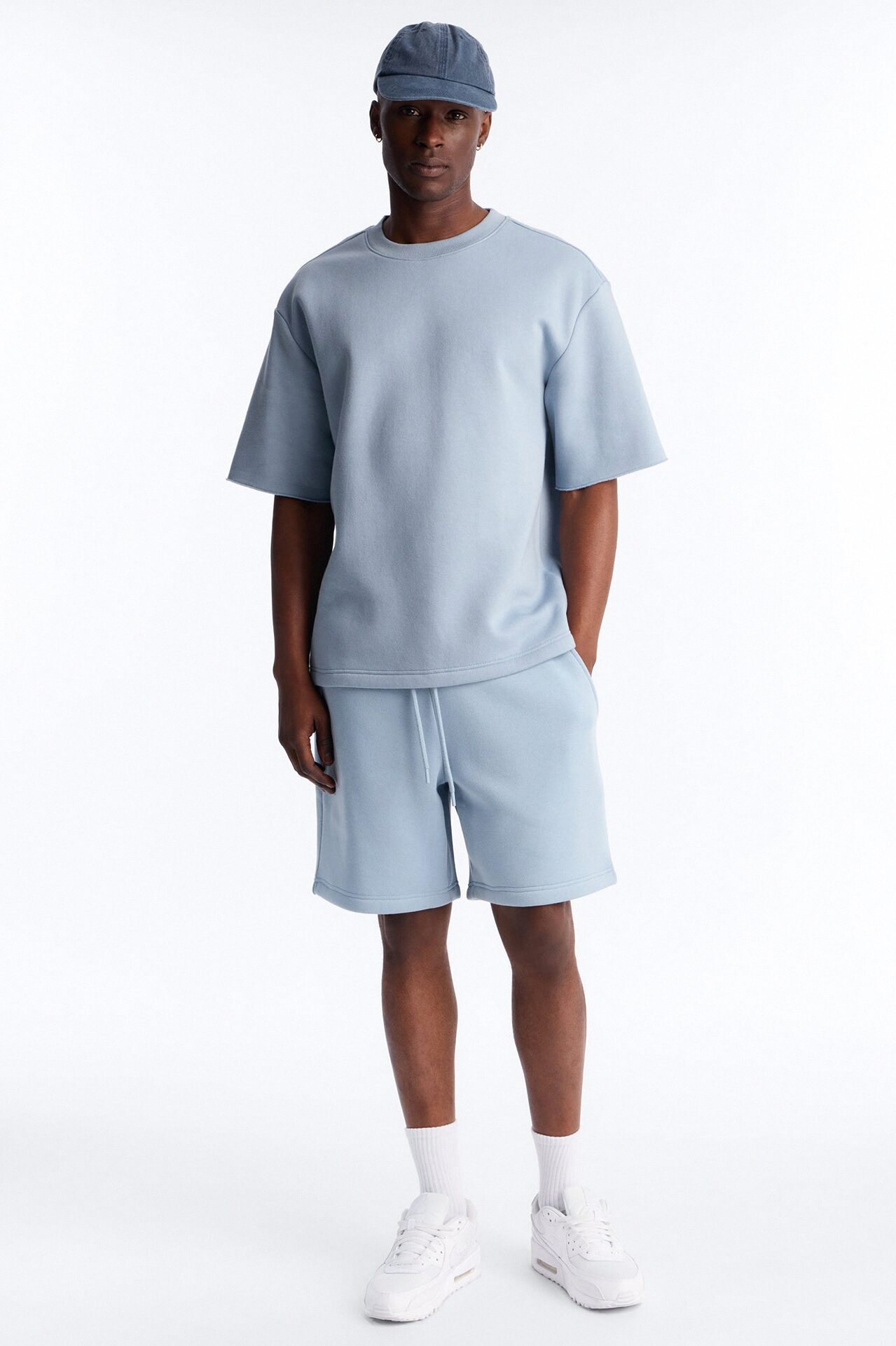 Tyson Sweatshort - Slate Blue