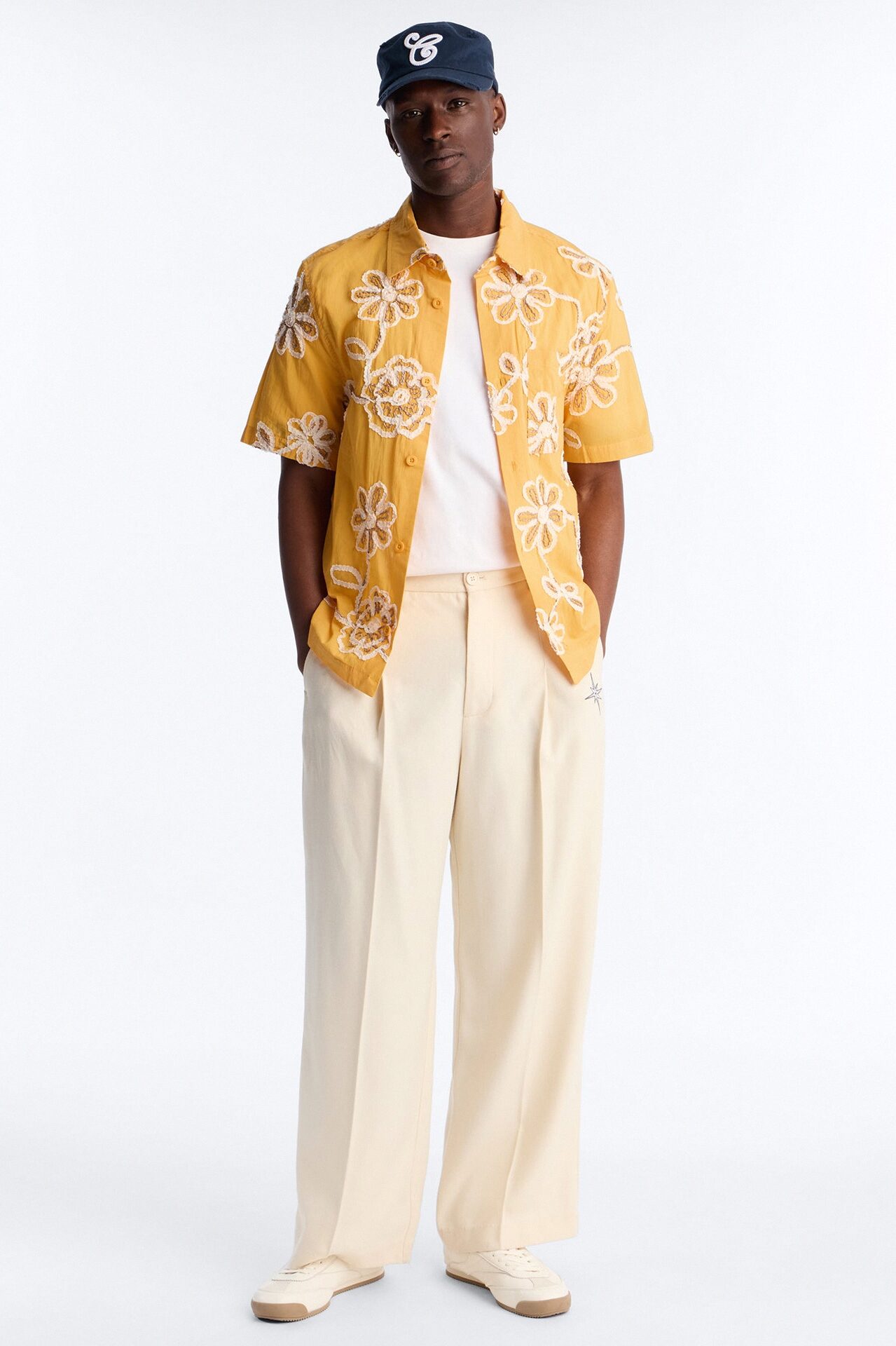 Paper Flore Short Sleeve Button Up Shirt - Mustard