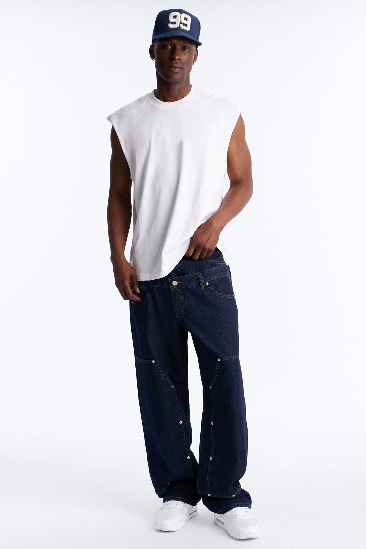 Double Up Baggy Carpenter Jeans - Dark Wash