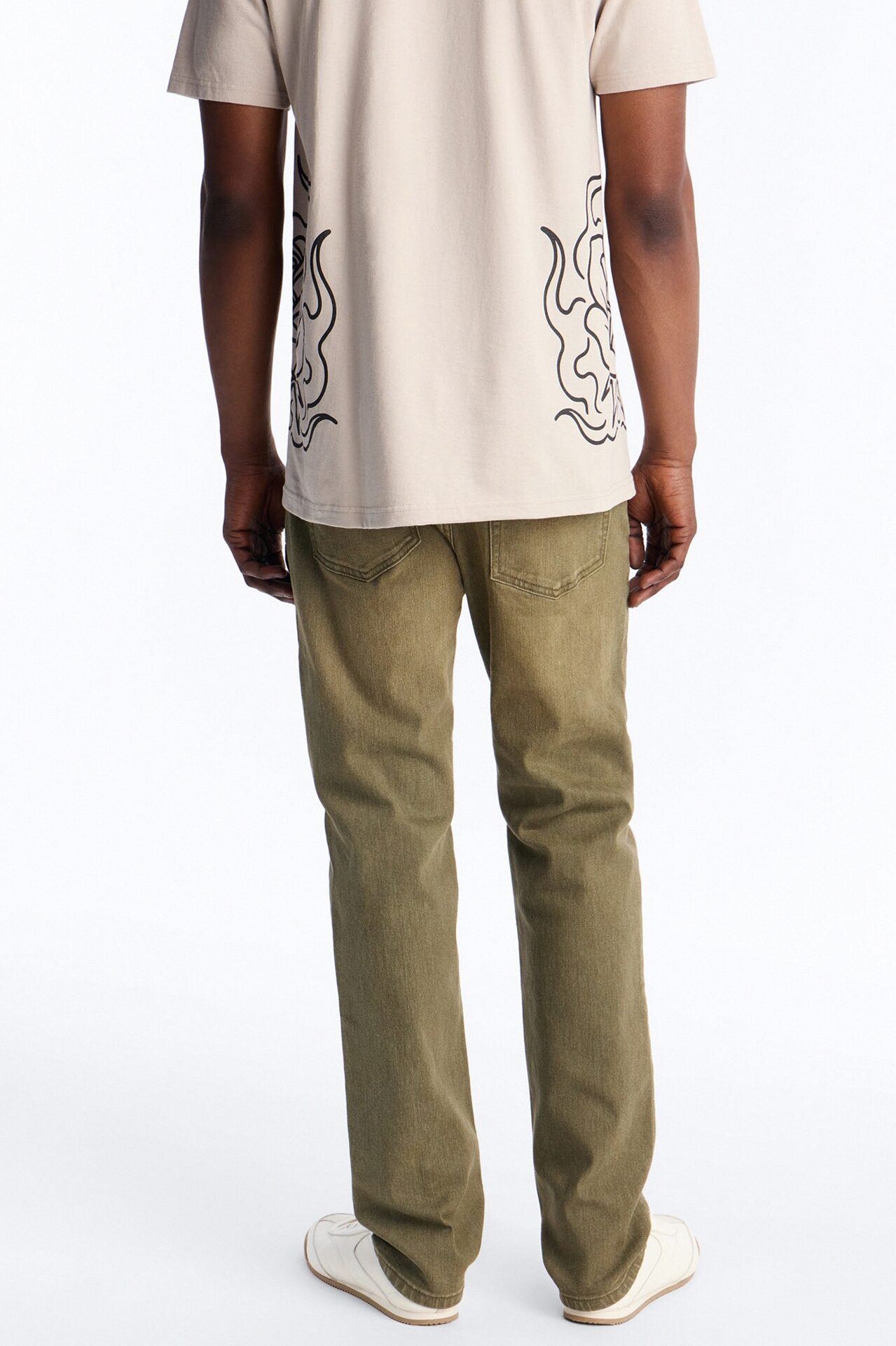 Essential Hue Slim Stretch Jean - Olive