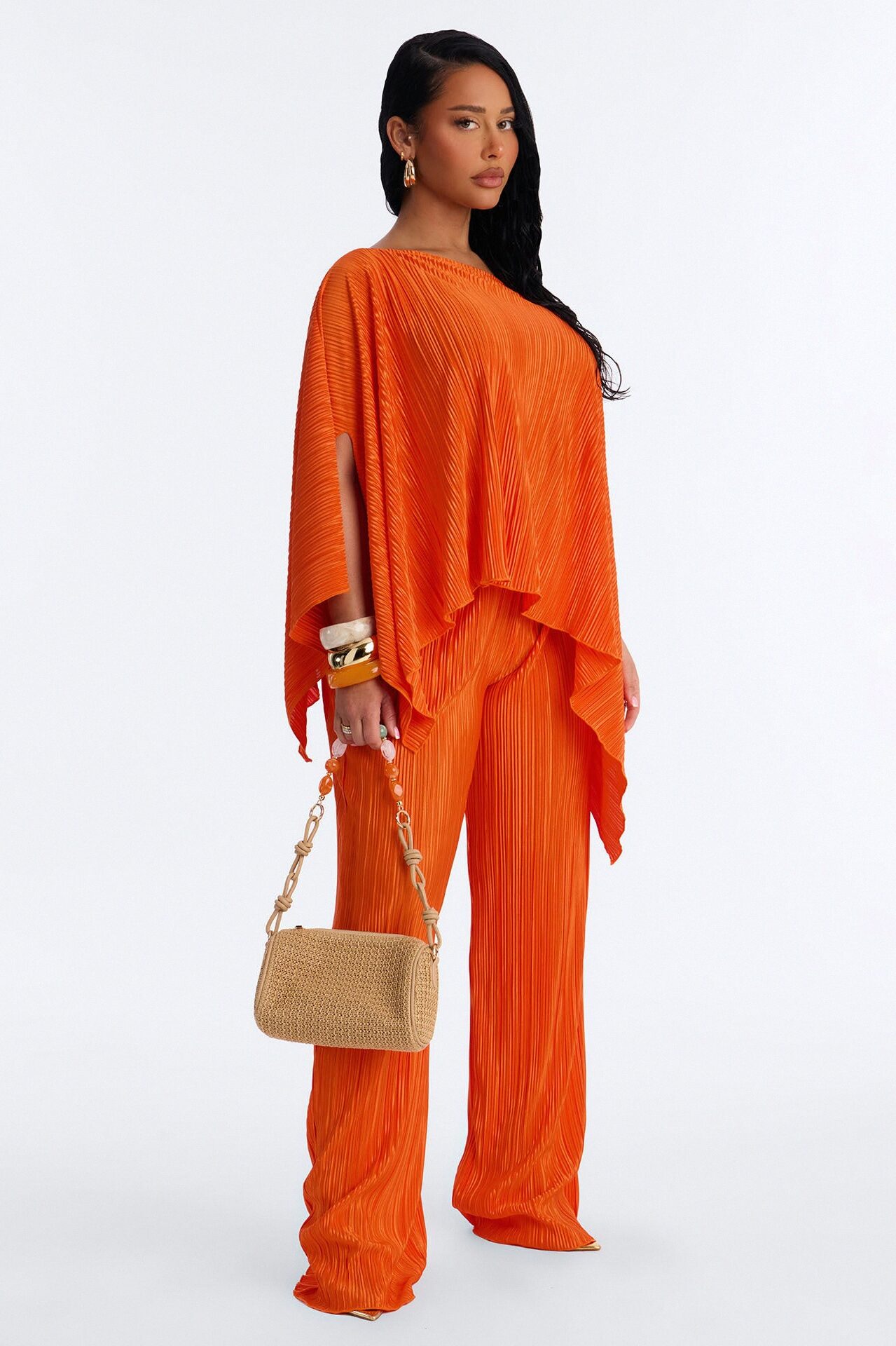 Sand And Sea Straw Jeweled Shoulder Handbag - Tan