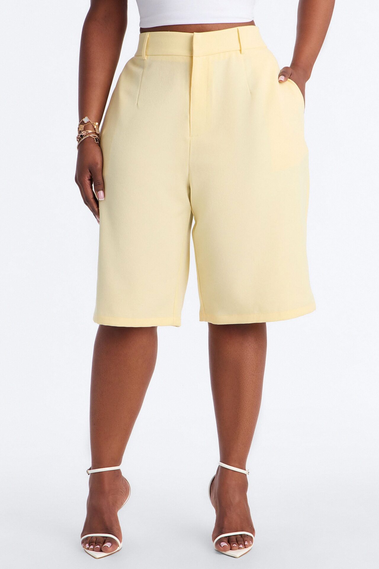 Paloma Linen Bermuda Short - Yellow