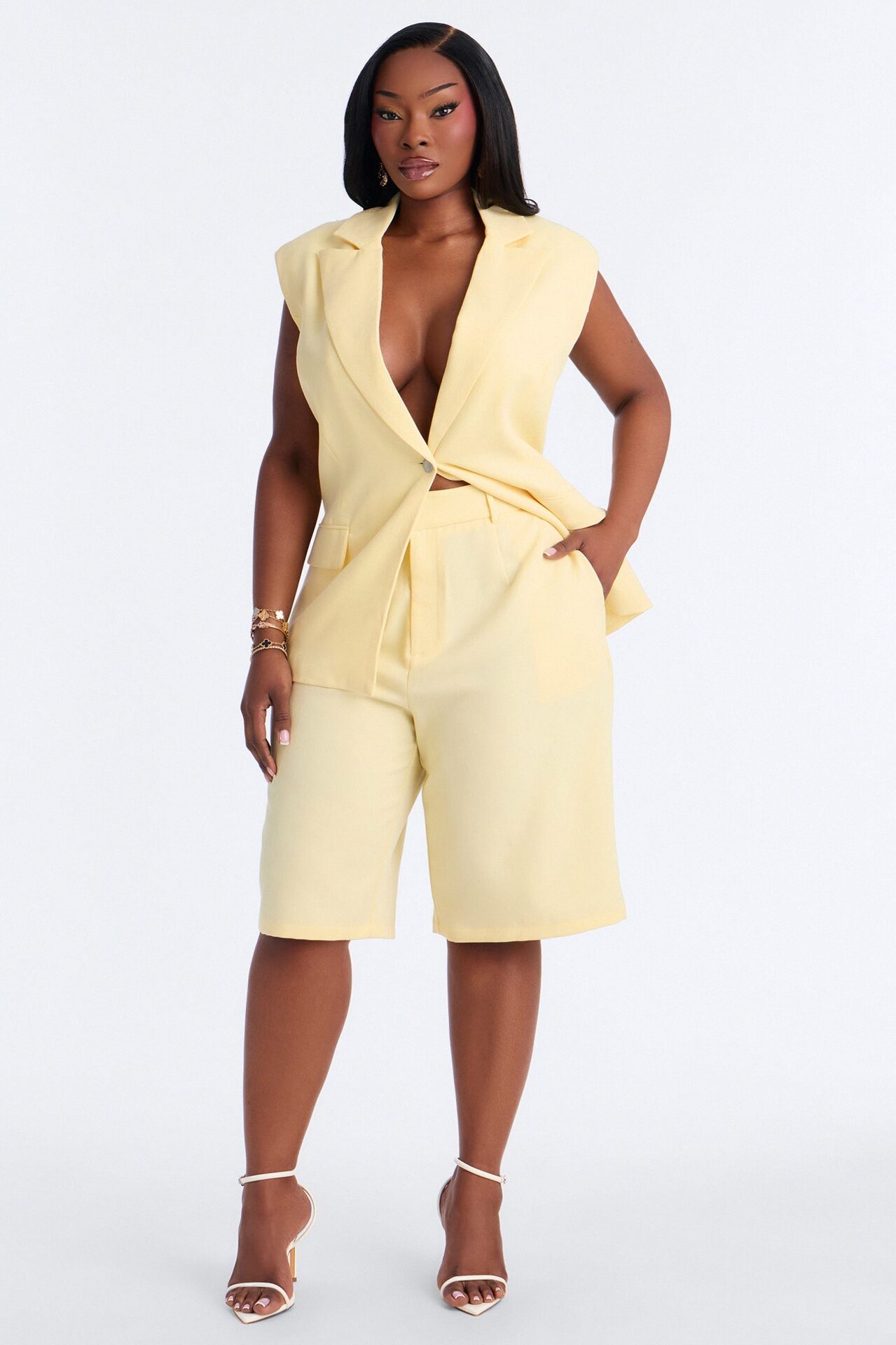Paloma Linen Bermuda Short - Yellow