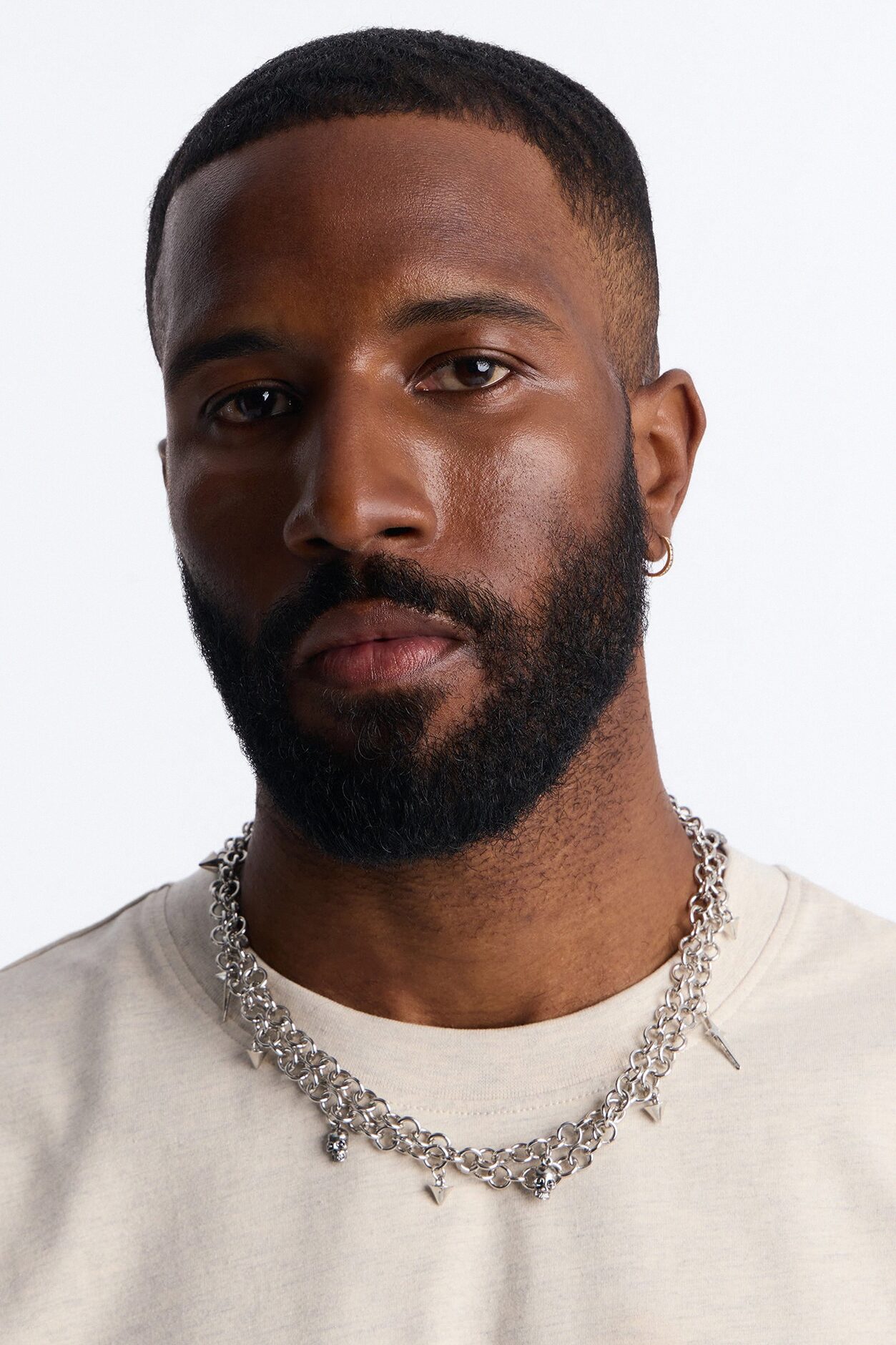 Grim Rebel Double Layered Necklace - Silver