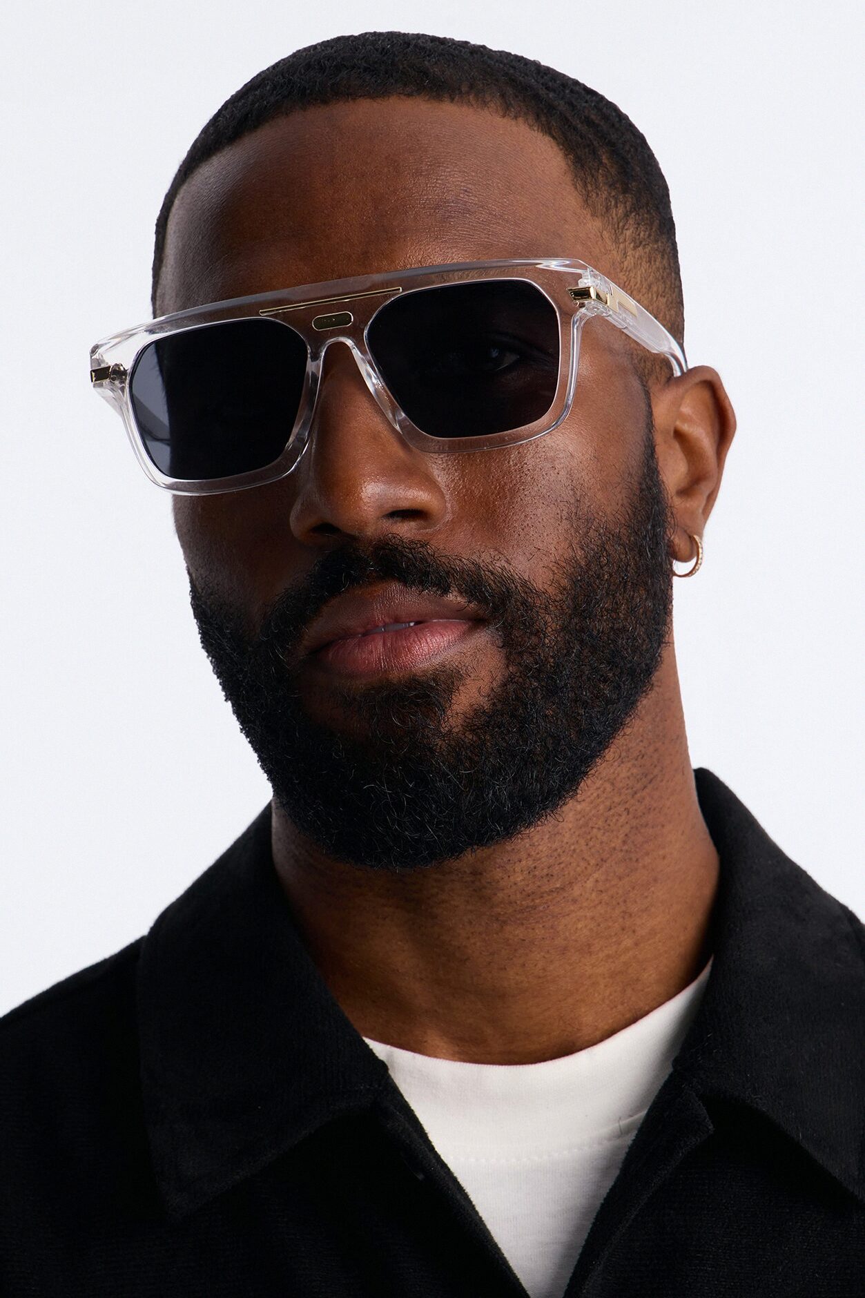 Stuck In Limbo Flat Top Sunglasses - Clear