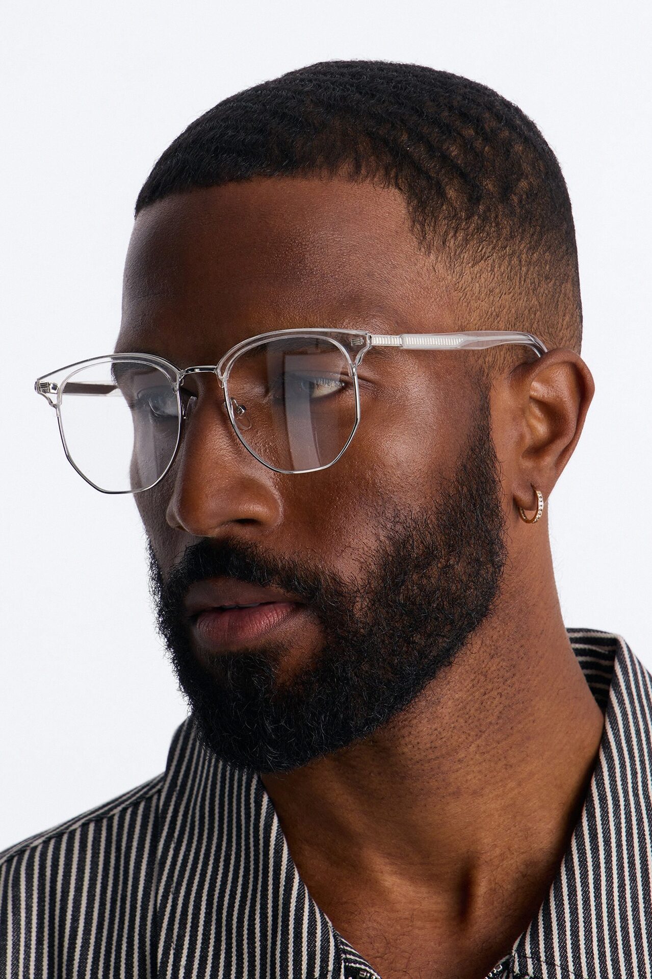 Slow Morning Hours Sunglasses - Clear/Silver