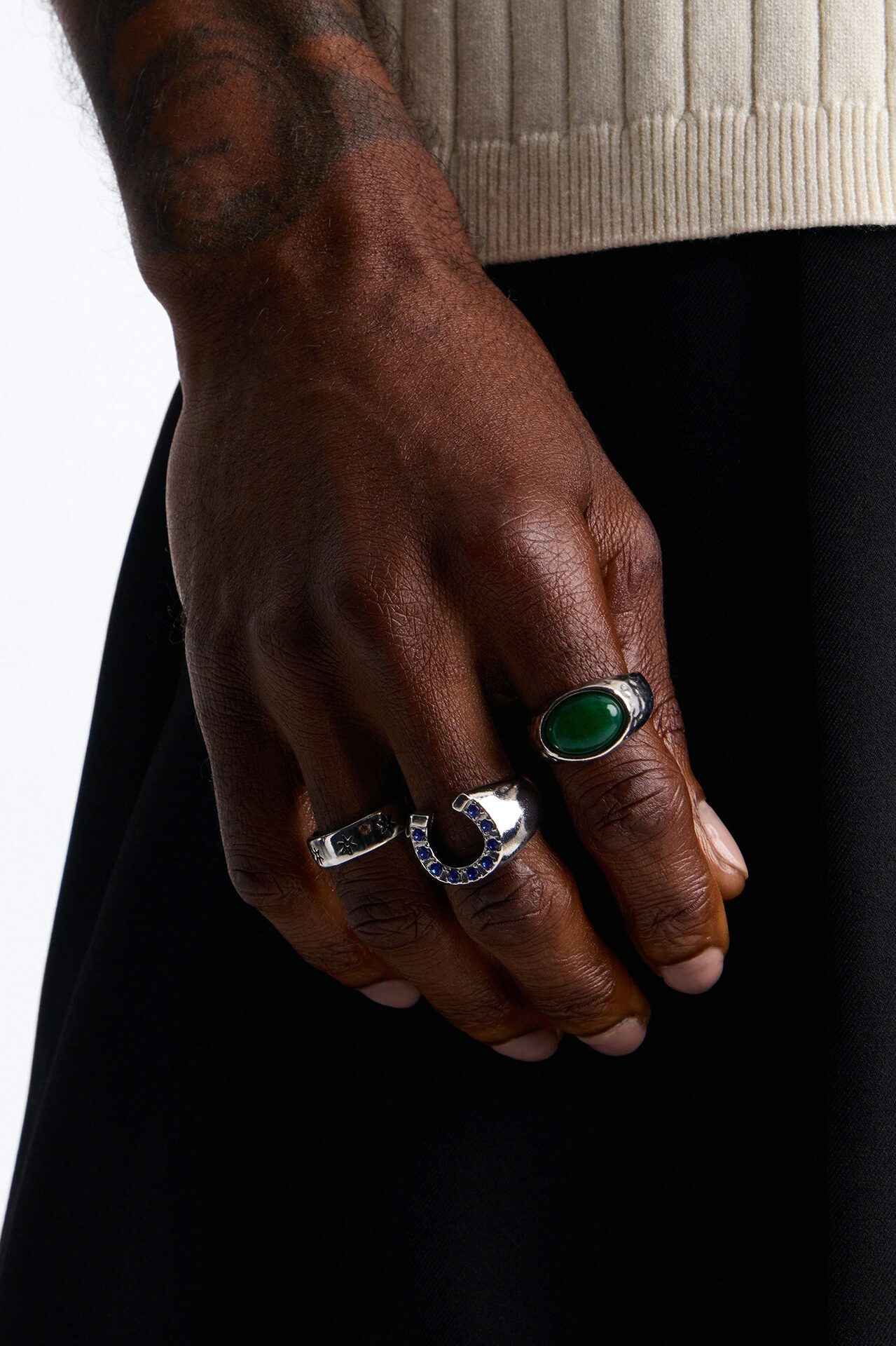 Gilded Starfall Multi Size Ring Set - Silver