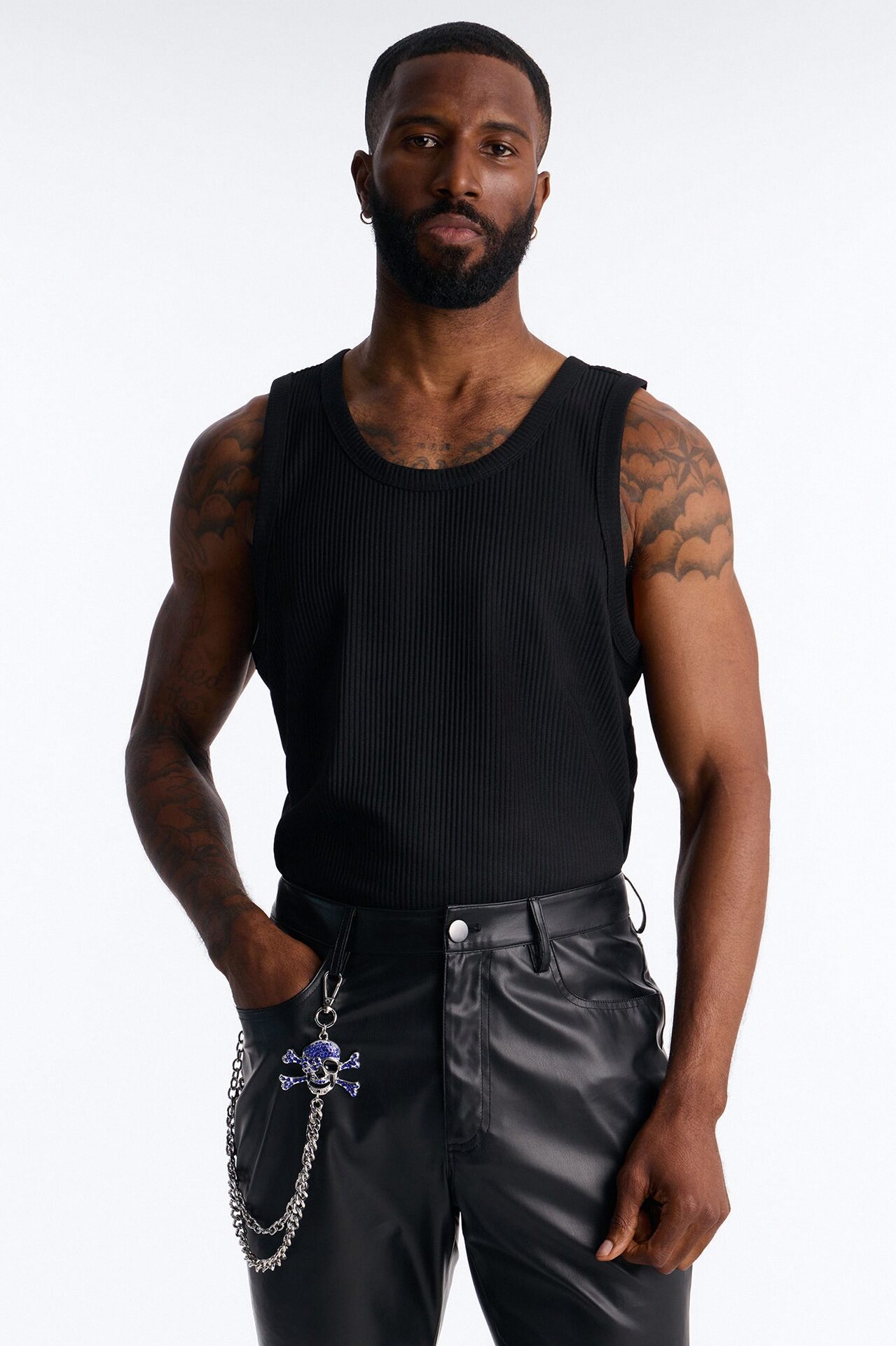 Danger In Sight Layered Pant Chain - Silver