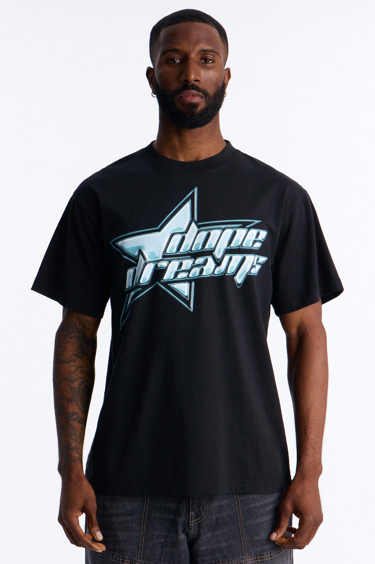 Dope Dreams Oversized Heavy Weight Short Sleeve Tee - Black