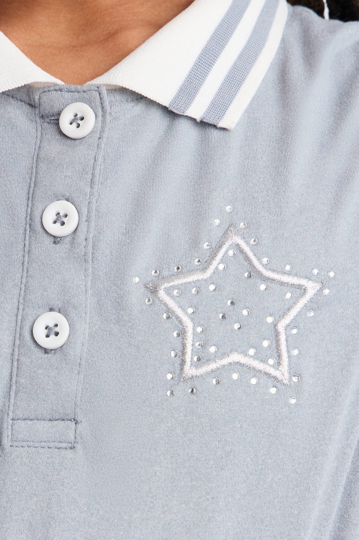 Mini Reaching For The Stars Sleeveless Romper - Heather Grey