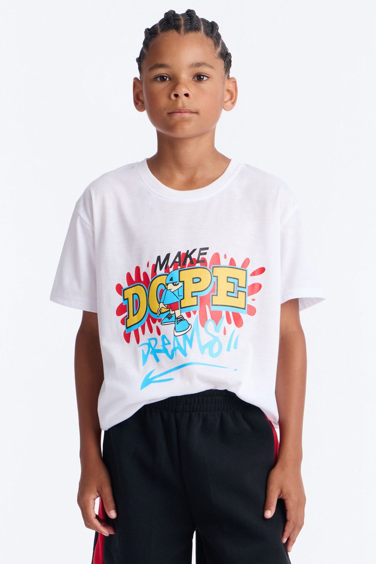 Mini Make Dope Dreams Short Set - White/Black