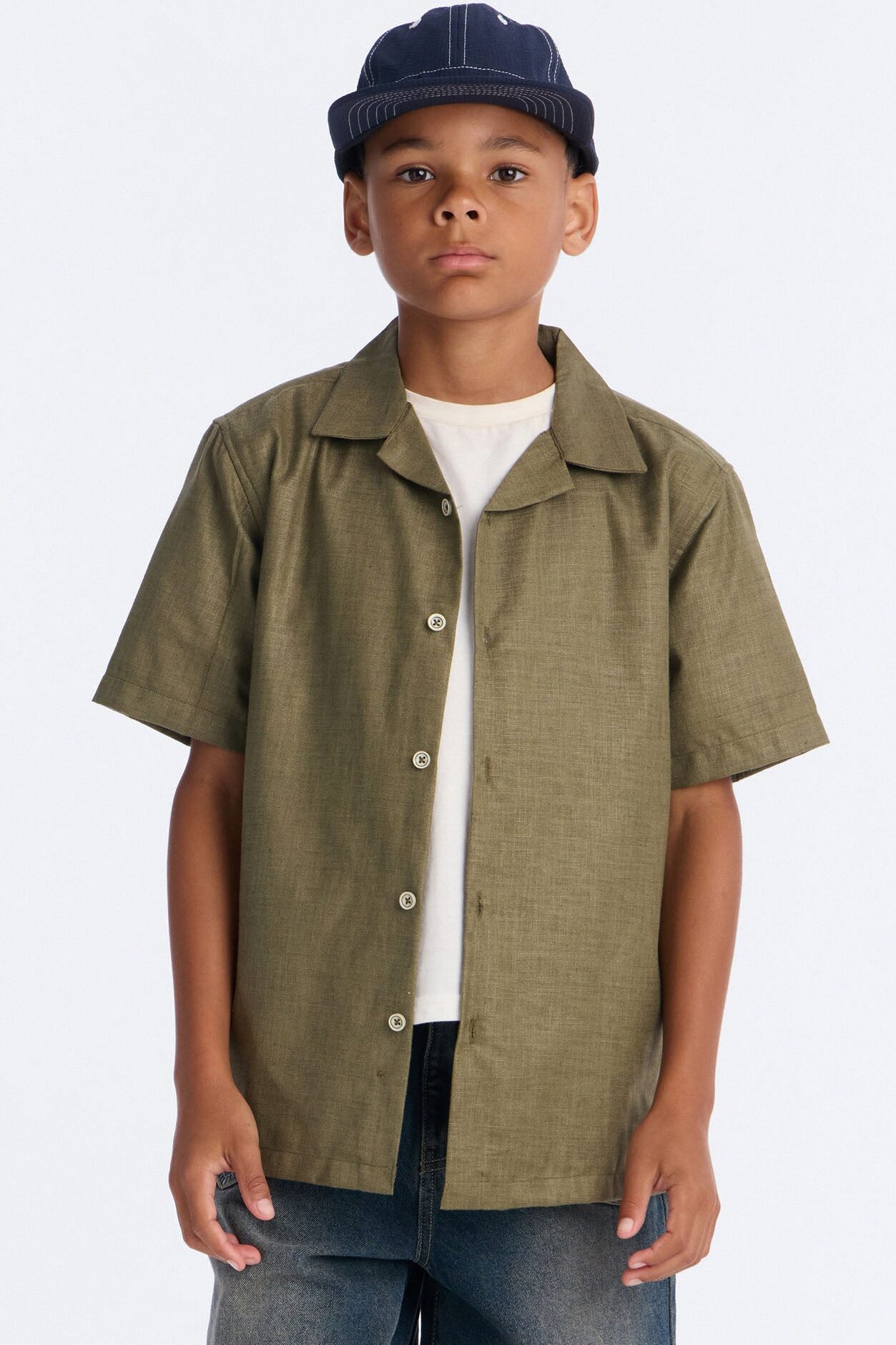 Mini Day After Day Button Down Shirt - Olive