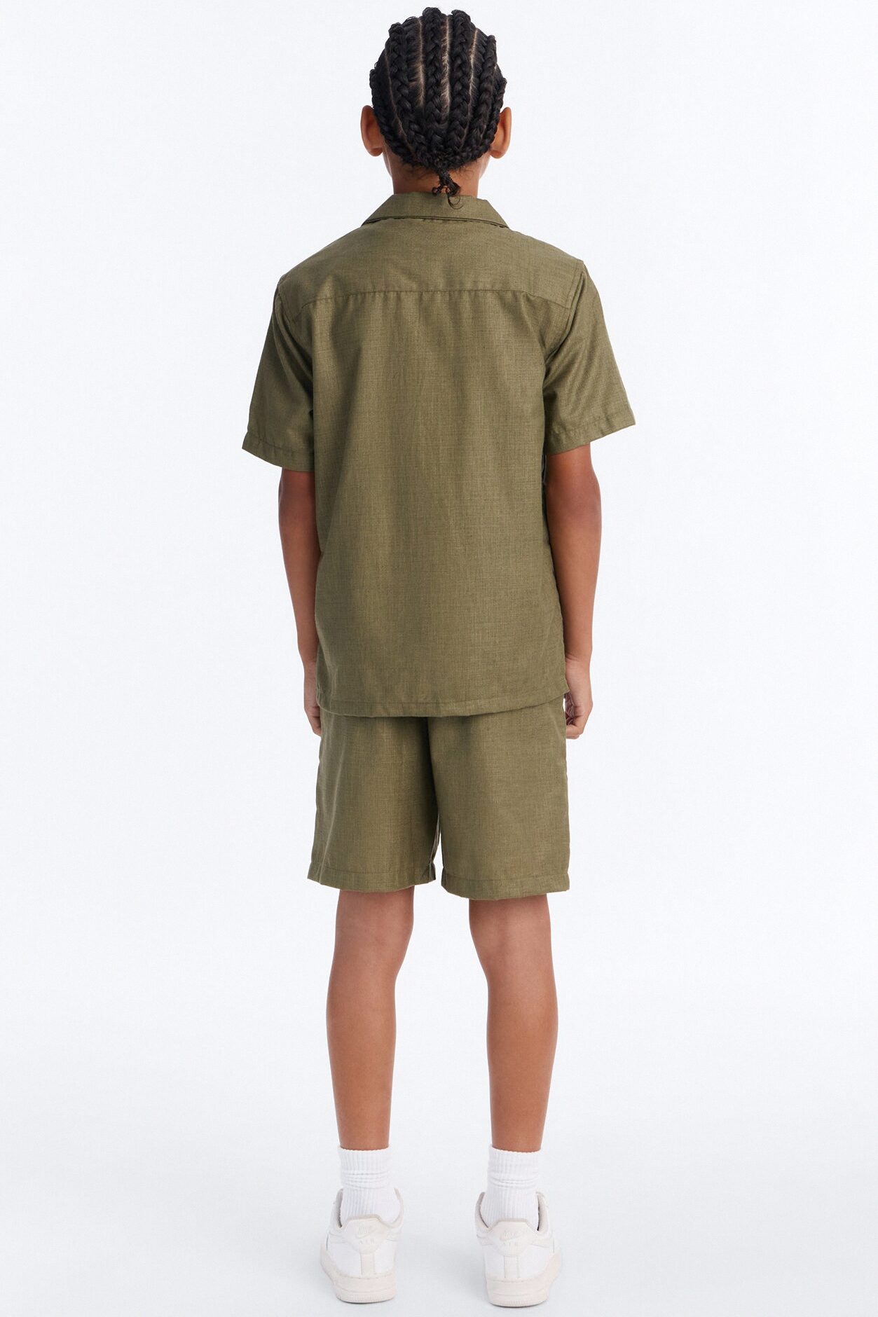 Mini Beautiful Weather Short Set - Olive