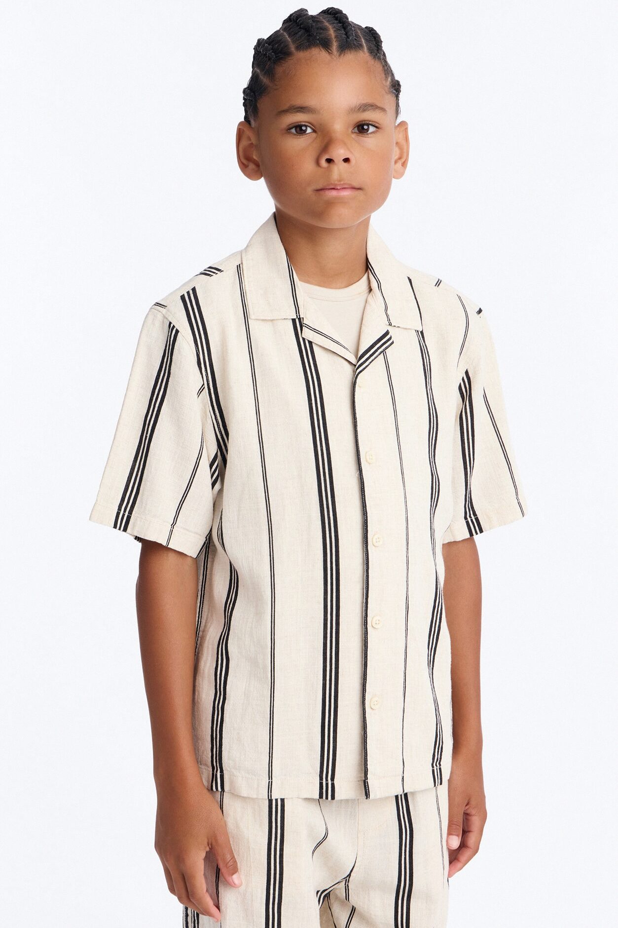 Mini All About It Button Down Shirt - Natural/Combo