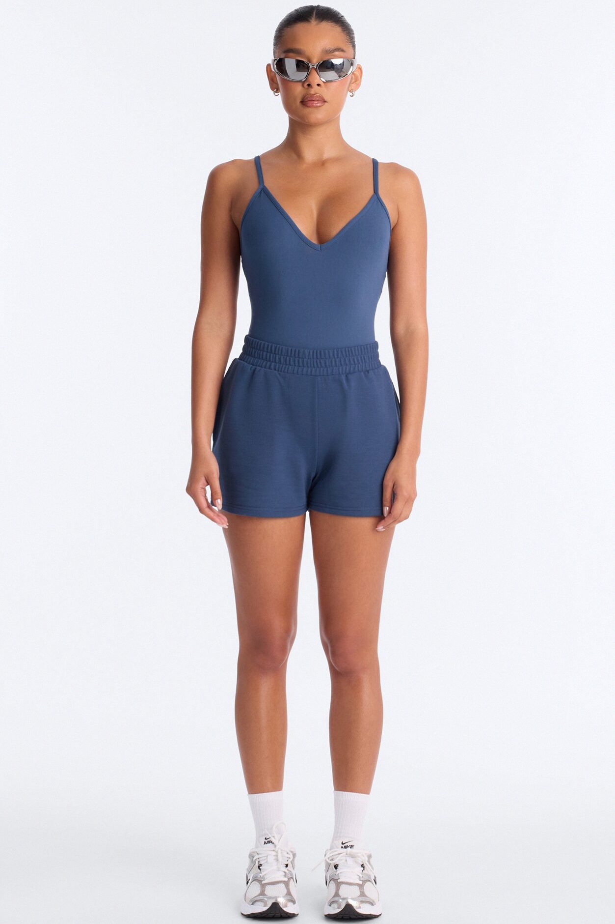 Anna Bodysuit And Short Set - Dark Denim