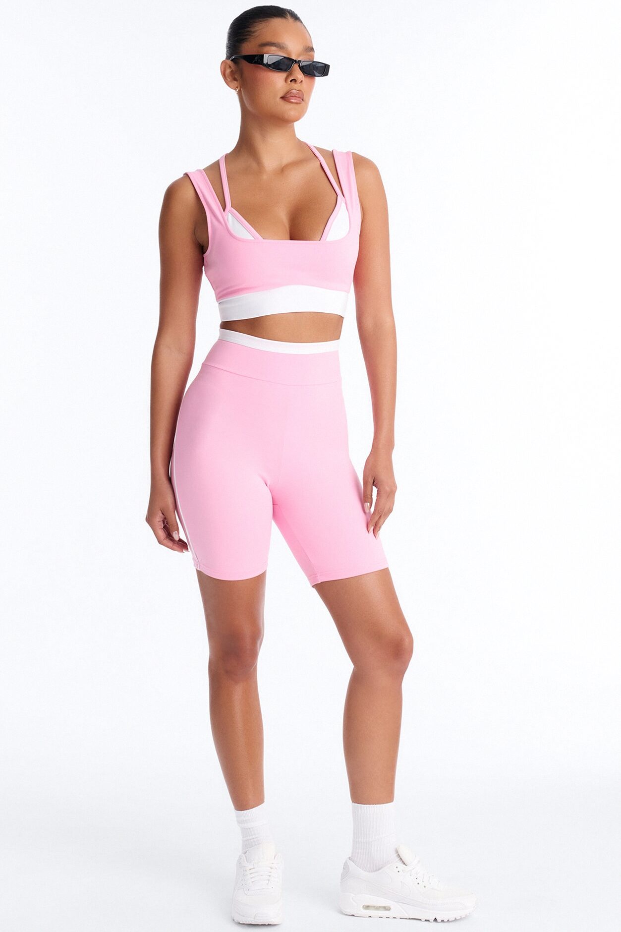 Tori Biker Short Set - Pink