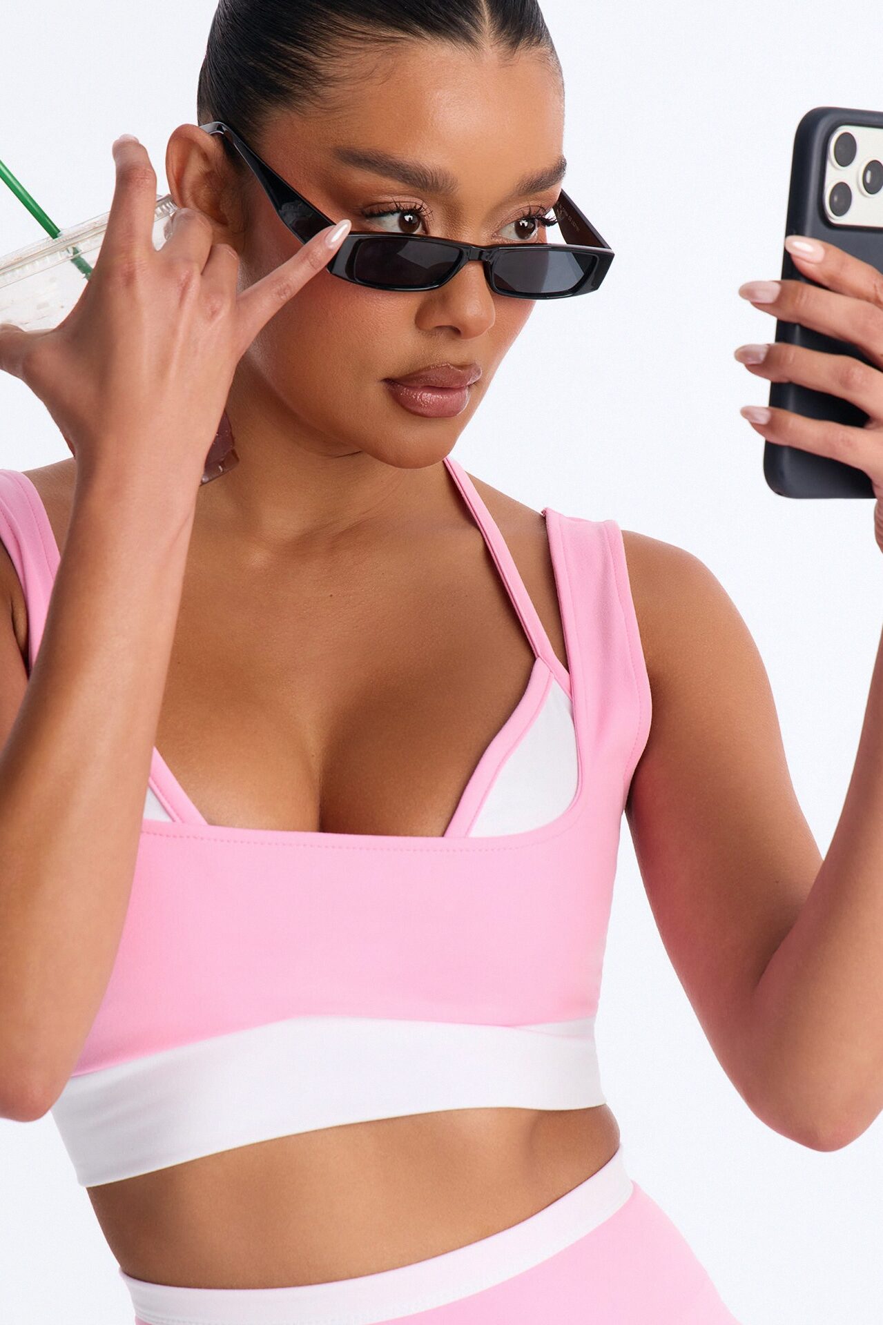 Tori Biker Short Set - Pink