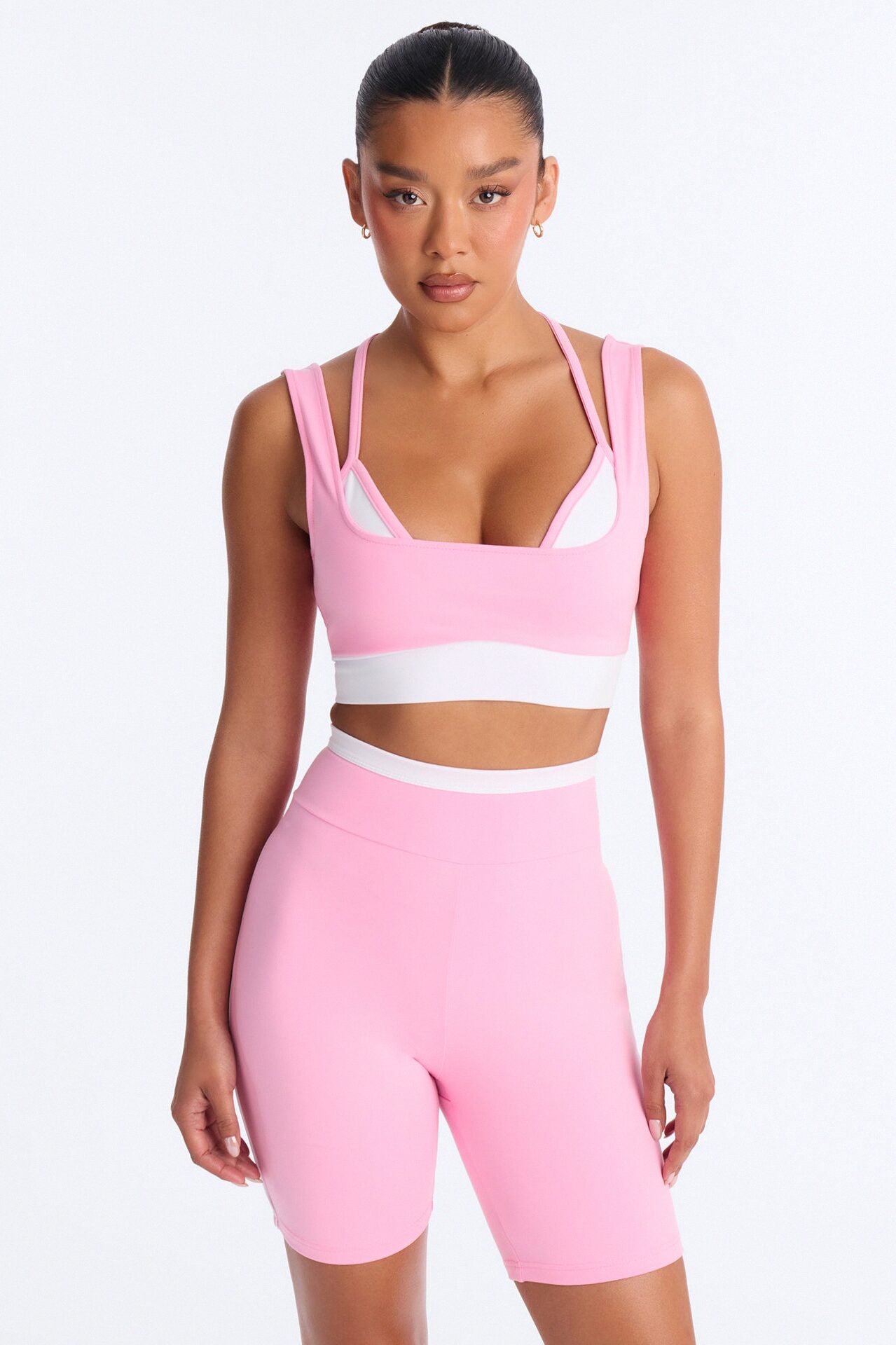 Tori Biker Short Set - Pink