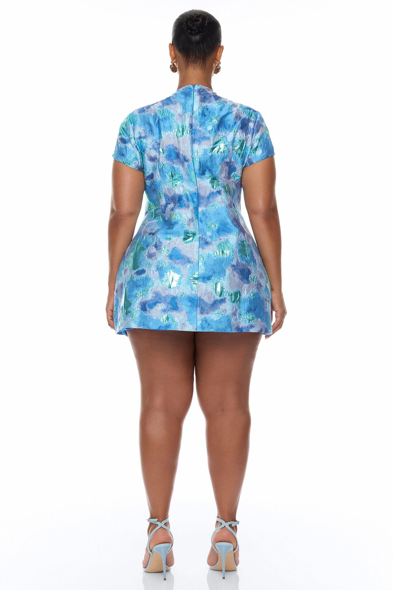 Juliette Jacquard Mini Dress - Blue/combo