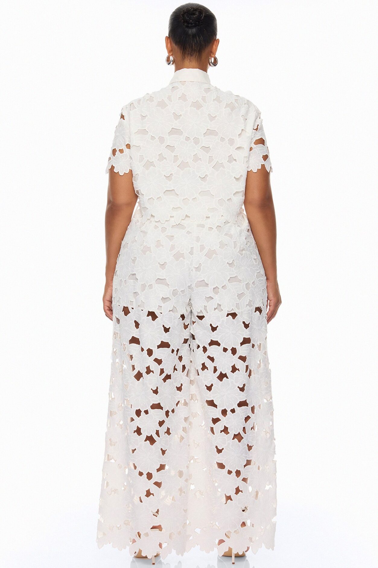 Kierra Short Sleeve Embroidered Top - White
