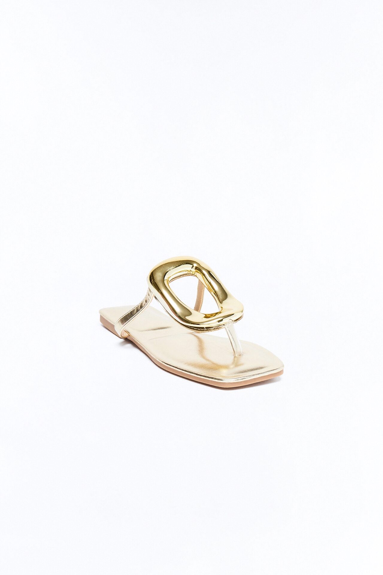 Malaysia Hardware Flip Flops - Gold