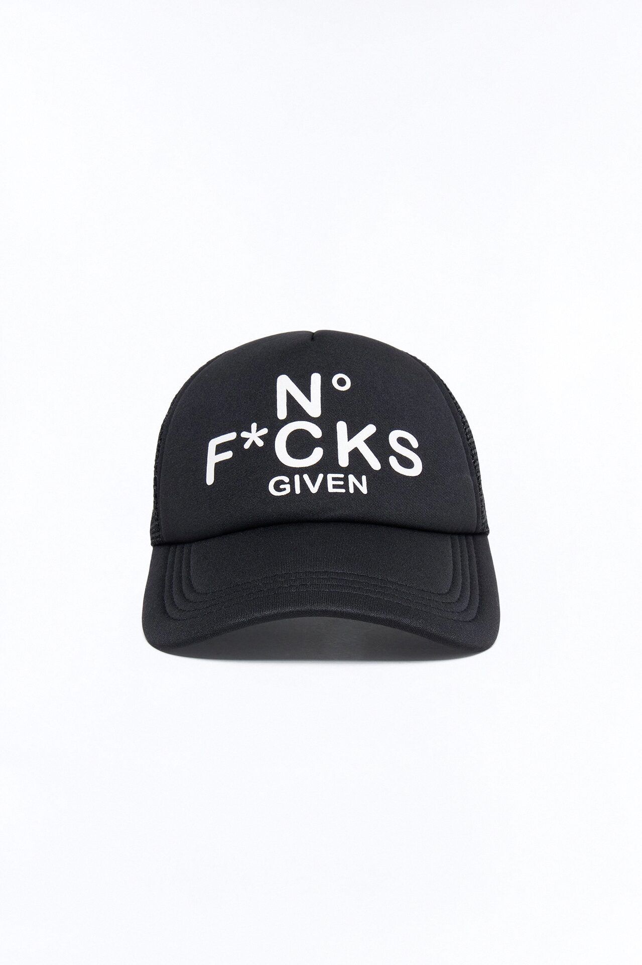 No Fcks Given Trucker Snapback Hat - Black