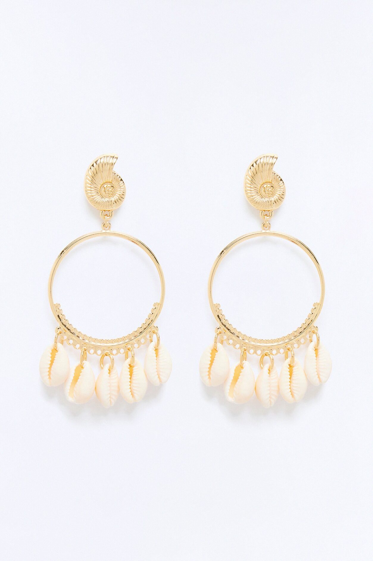Beach Babe Shell Earrings - Gold/combo