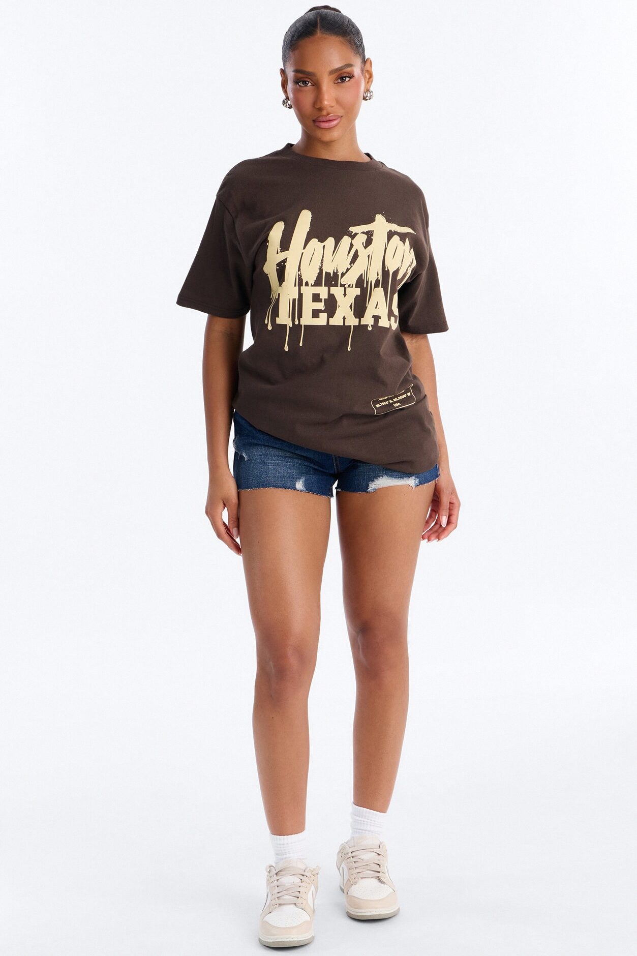 Houston Drip Tee - Brown