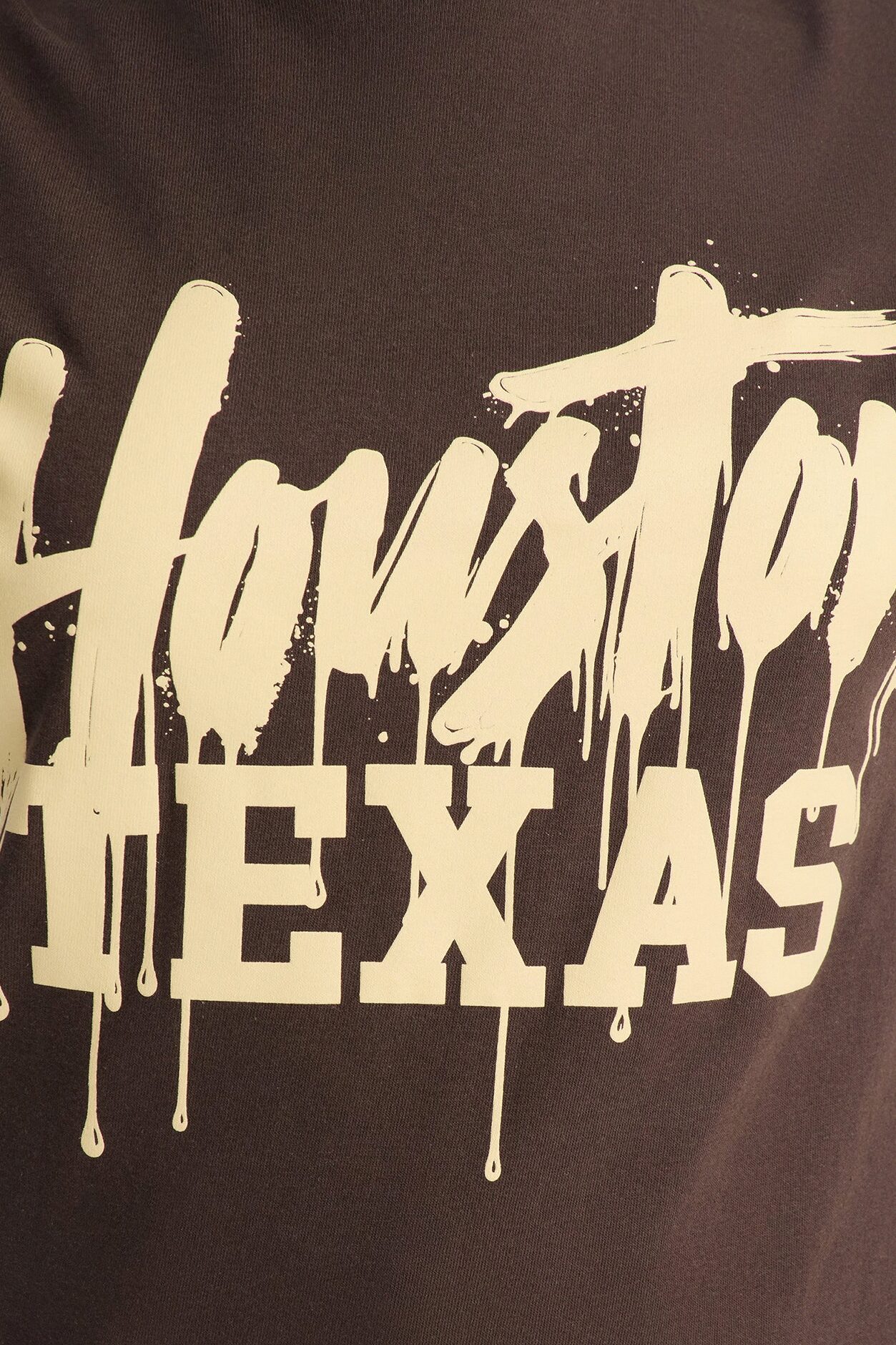 Houston Drip Tee - Brown