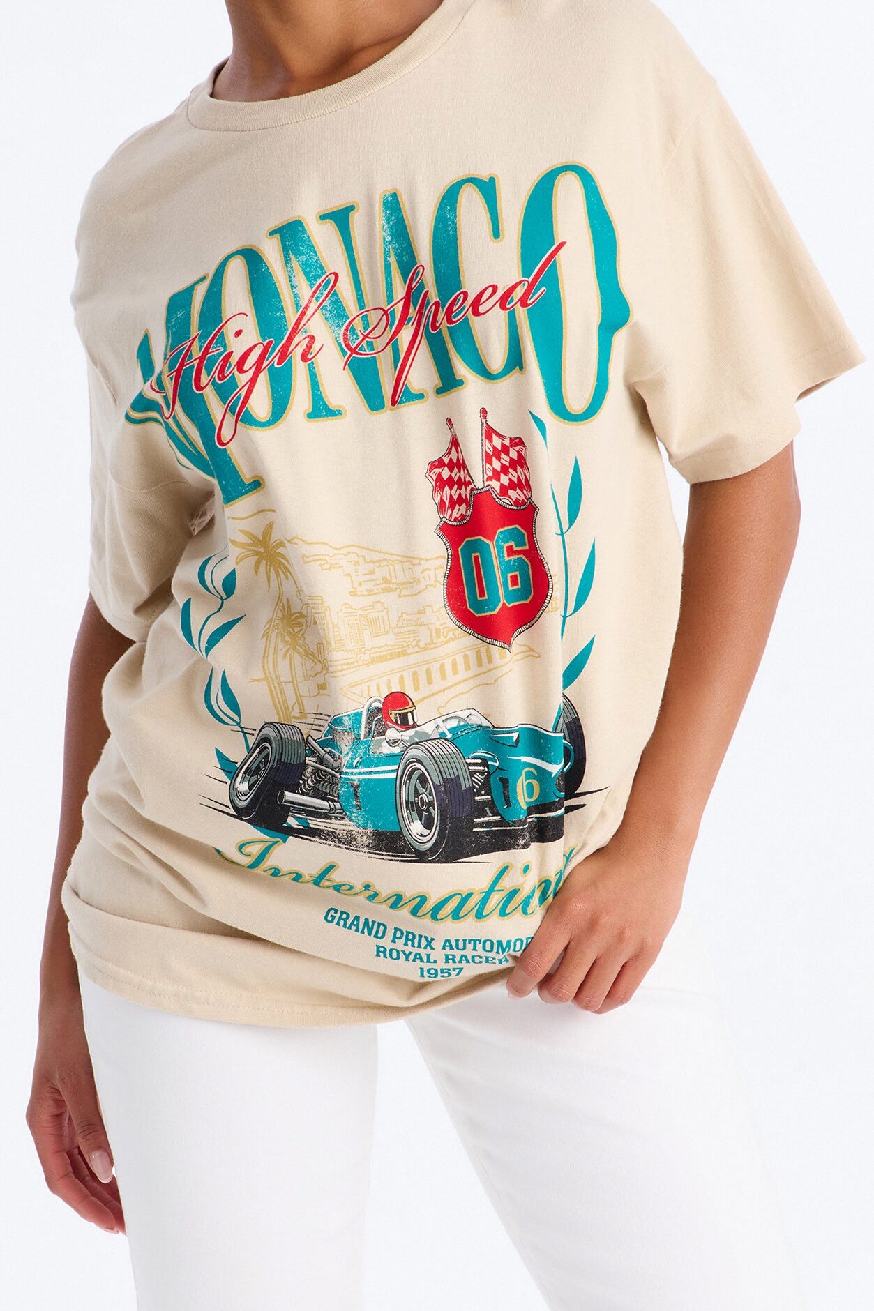 Monaco International Racing Tee - Sand