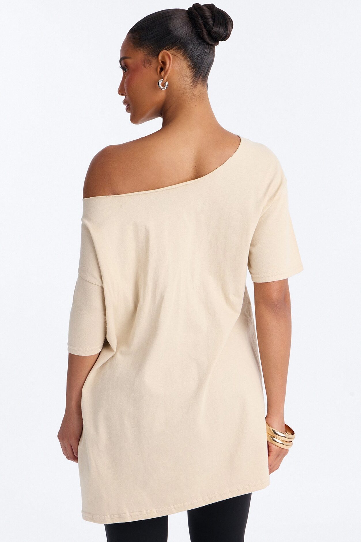 Favorite Girlfriend Off Shoulder Tee - Sand