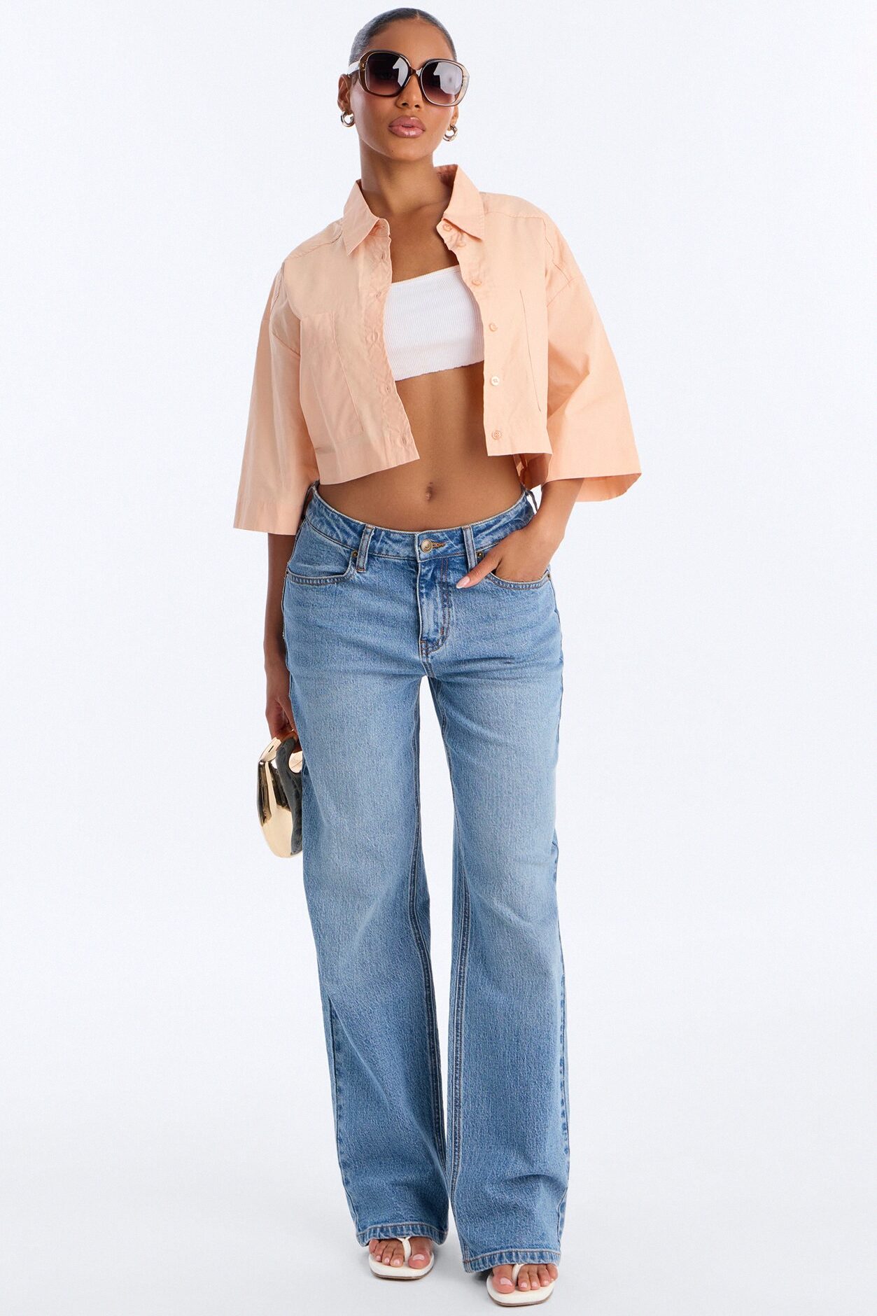 Busy Weekends Poplin Shirt - Peach