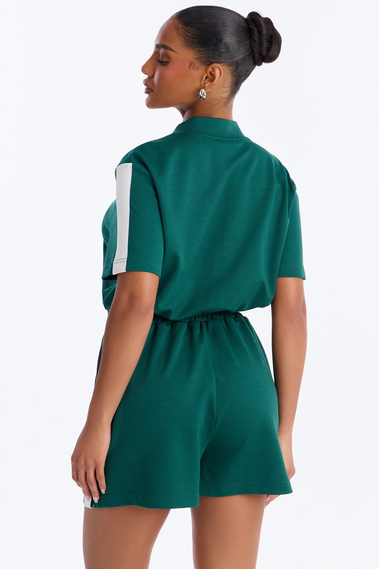 Lianna Short Sleeve Romper - Hunter