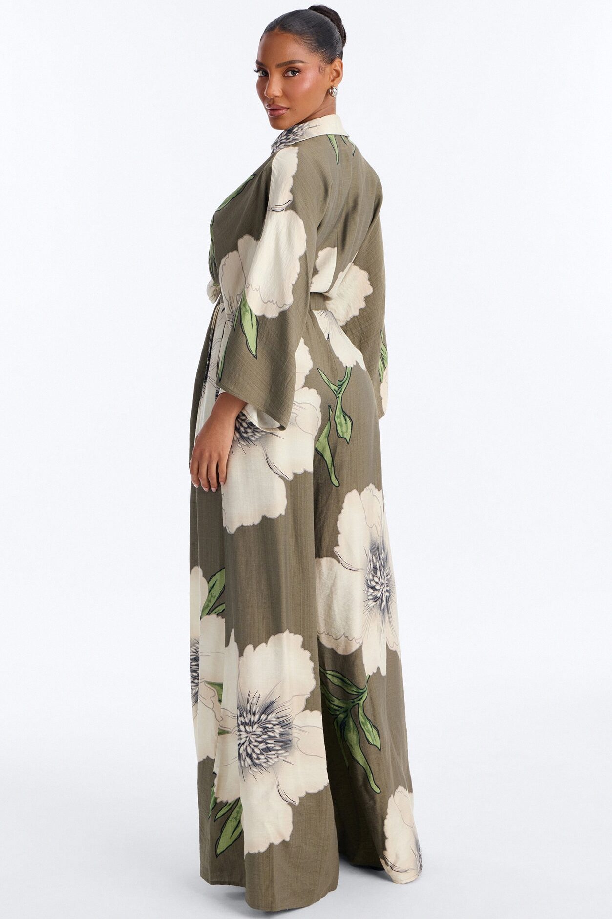 Vacation Vibe Floral Wide Leg Jumpsuit - Green