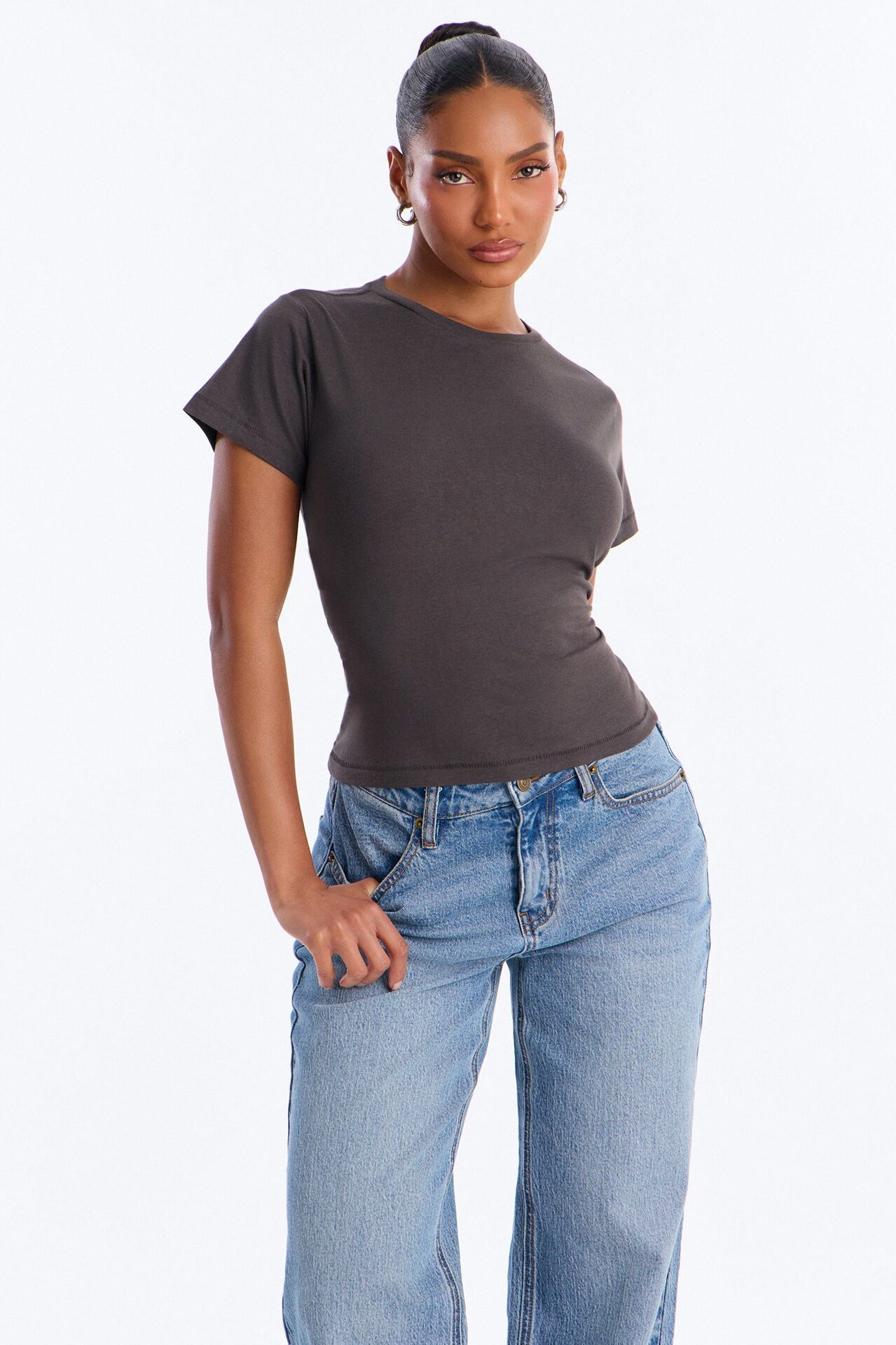 Most Essential Baby Tee - Black Wash