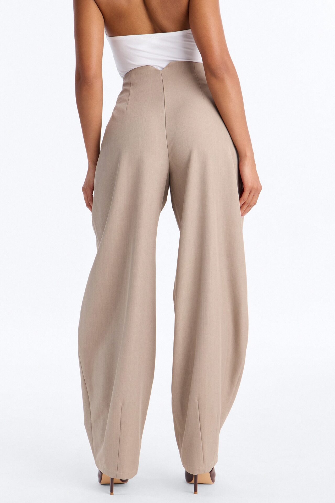 Margaret Barrel Trouser Pants 32″ - Stone