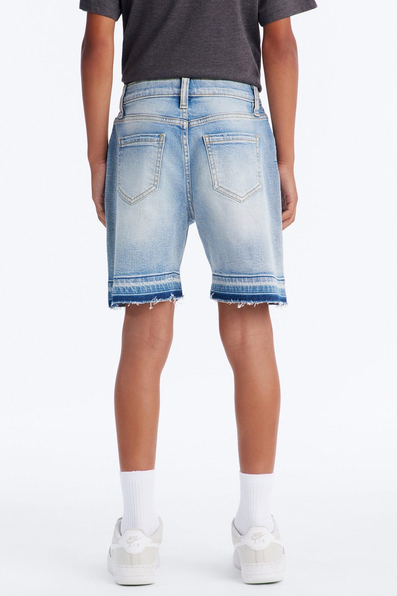 Mini Run Around Relaxed Denim Shorts - Light Wash