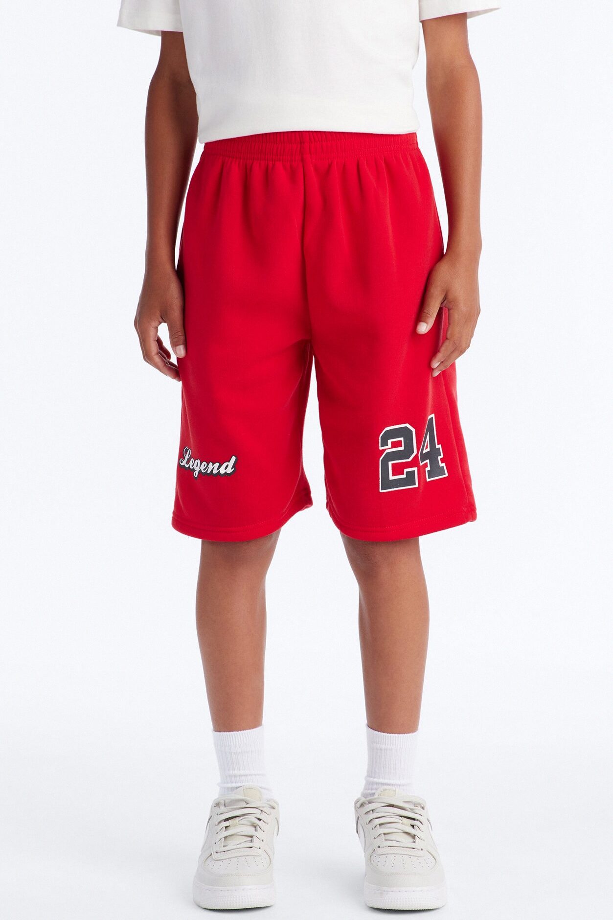 Mini Legend 24 Fleece Shorts - Red