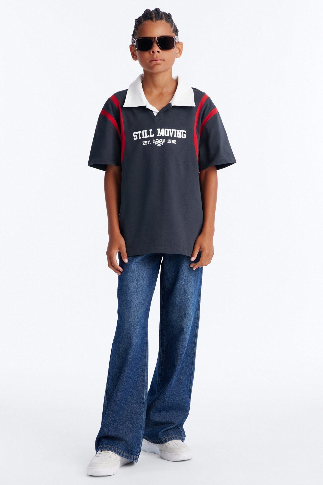 Mini Relaxed Still Moving Polo - Black