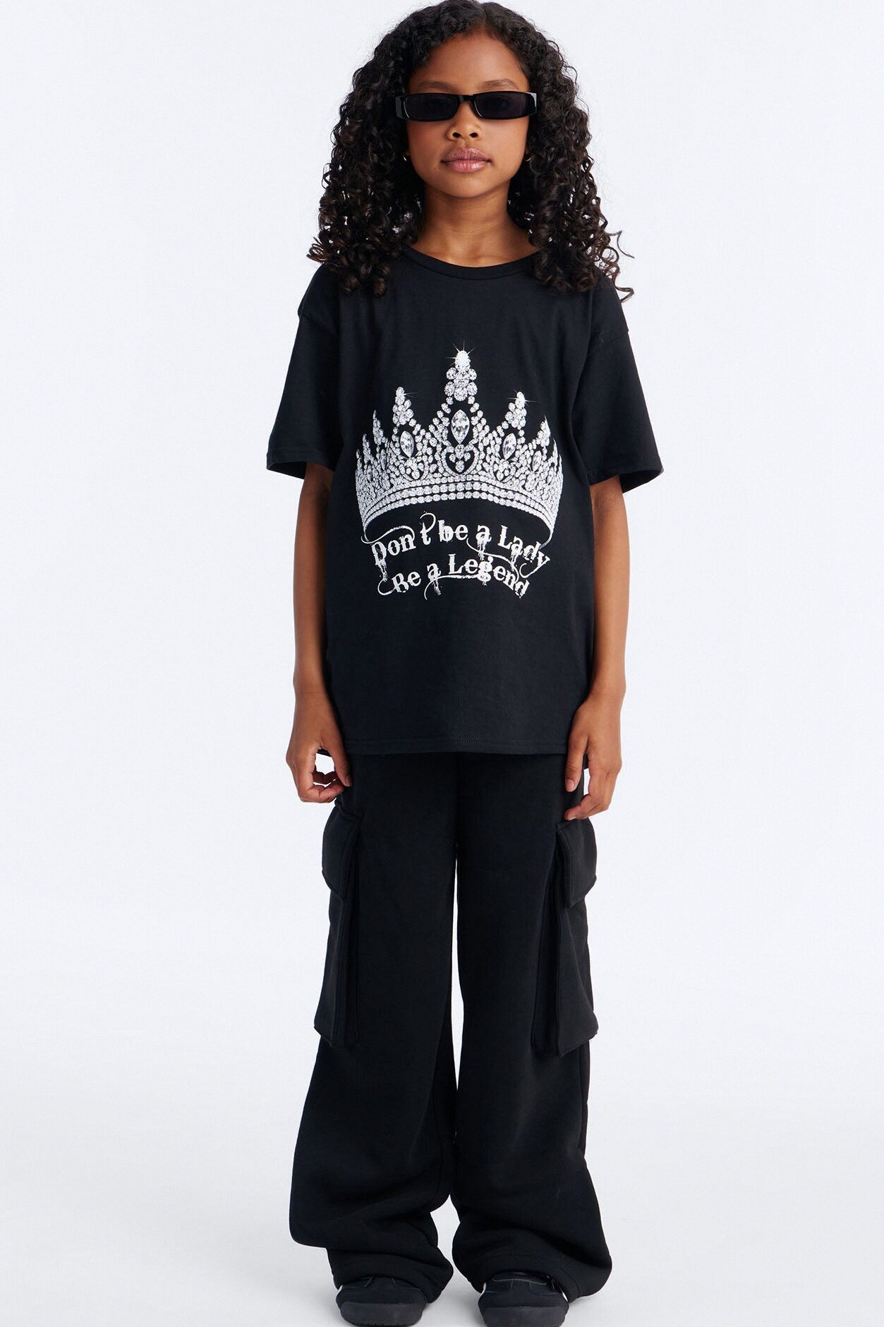 Mini Don't Be A Lady Short Sleeve Tee - Black