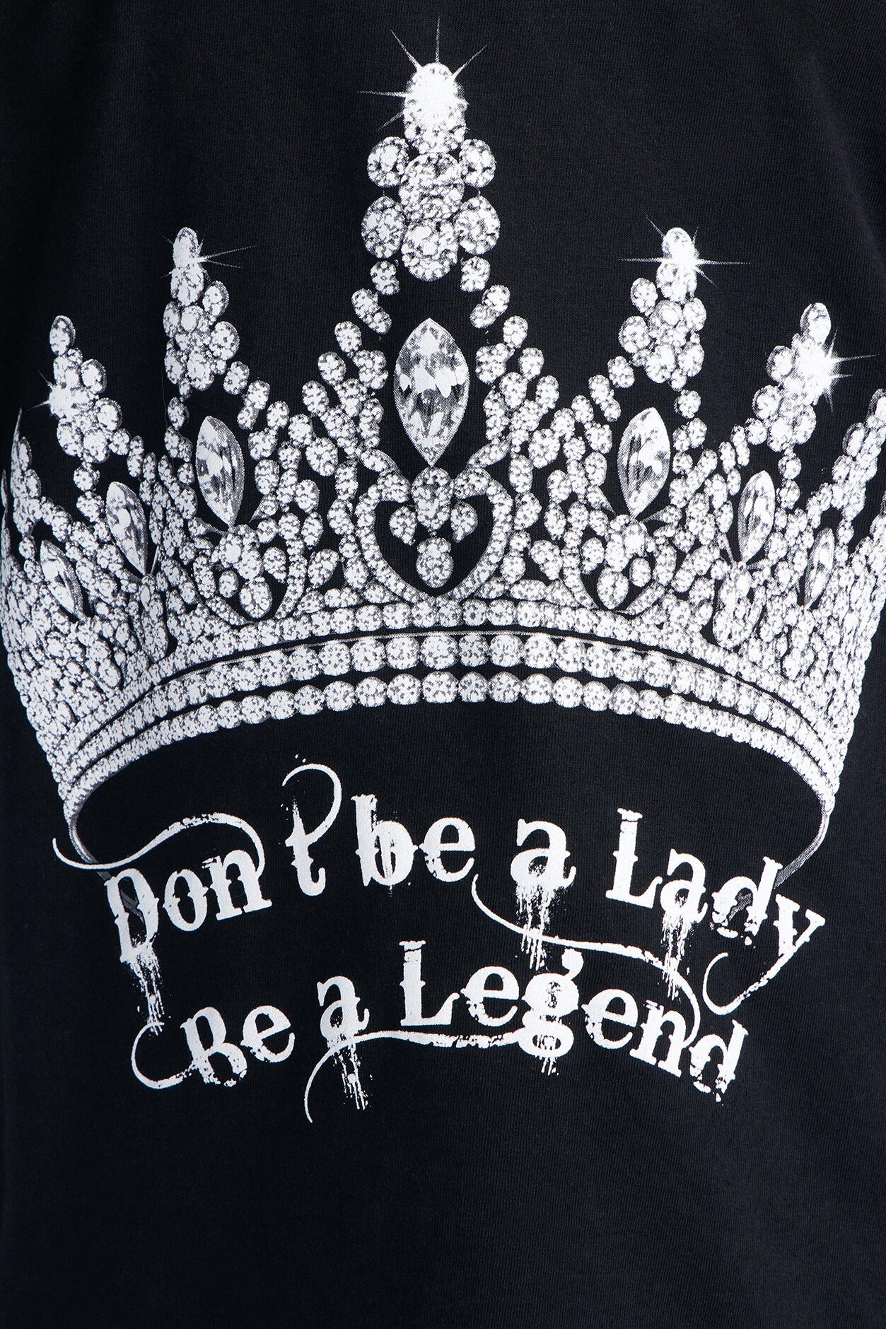 Mini Don't Be A Lady Short Sleeve Tee - Black