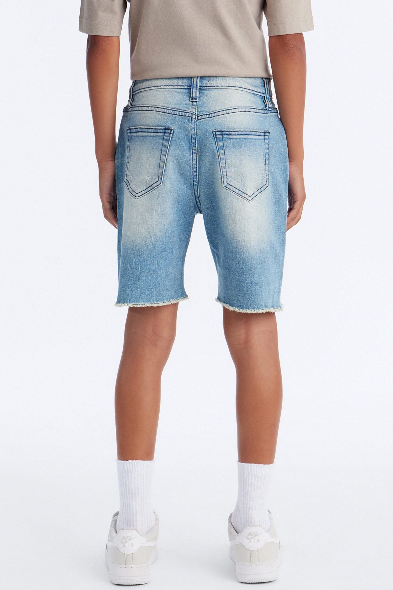 Mini Lounge Relaxed Denim Shorts - Medium Blue Wash