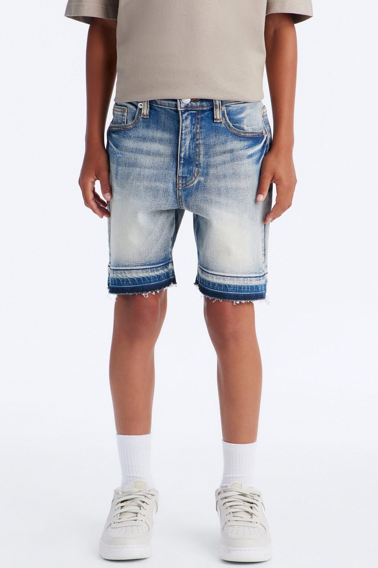 Mini Run Around Relaxed Denim Shorts - Medium Wash