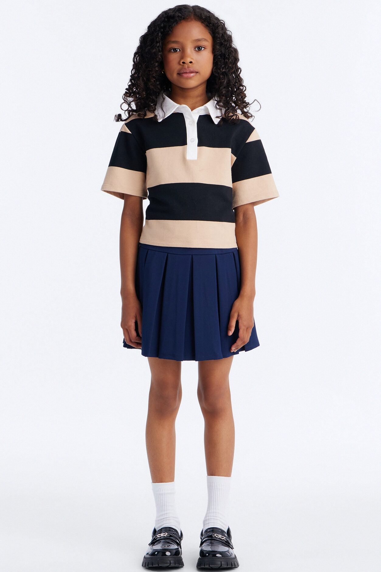 Mini Good Girl Pleated Skirt - Navy
