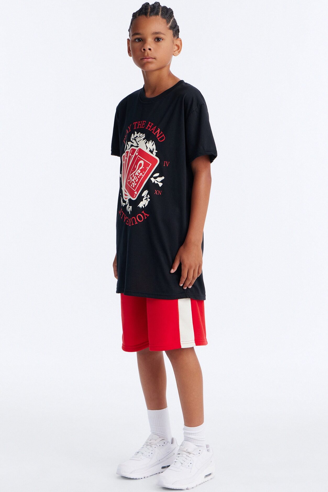 Mini Play The Hand You're Dealt Short Set - Black/Red