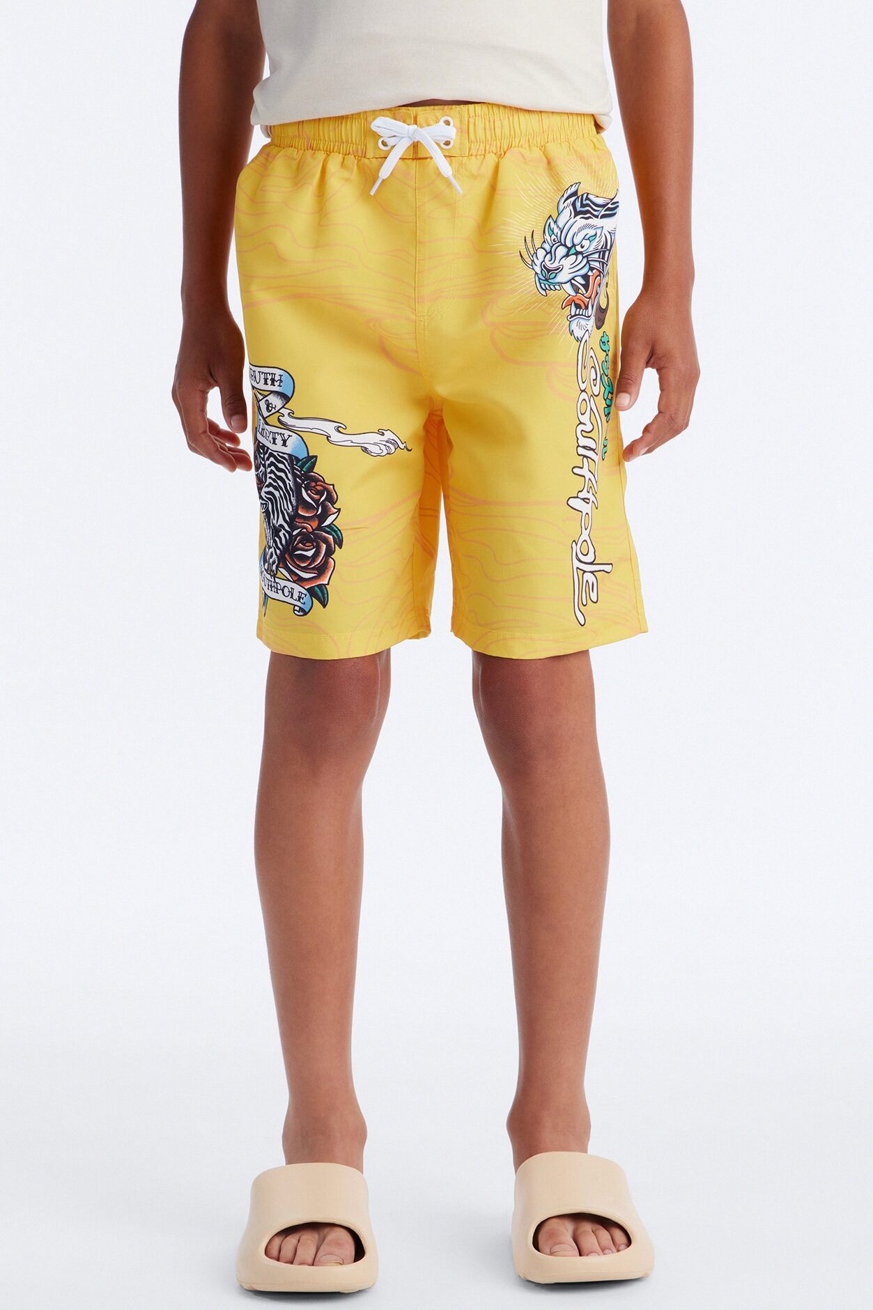 Mini Southpole Truth and Liberty Swim Trunk - Yellow