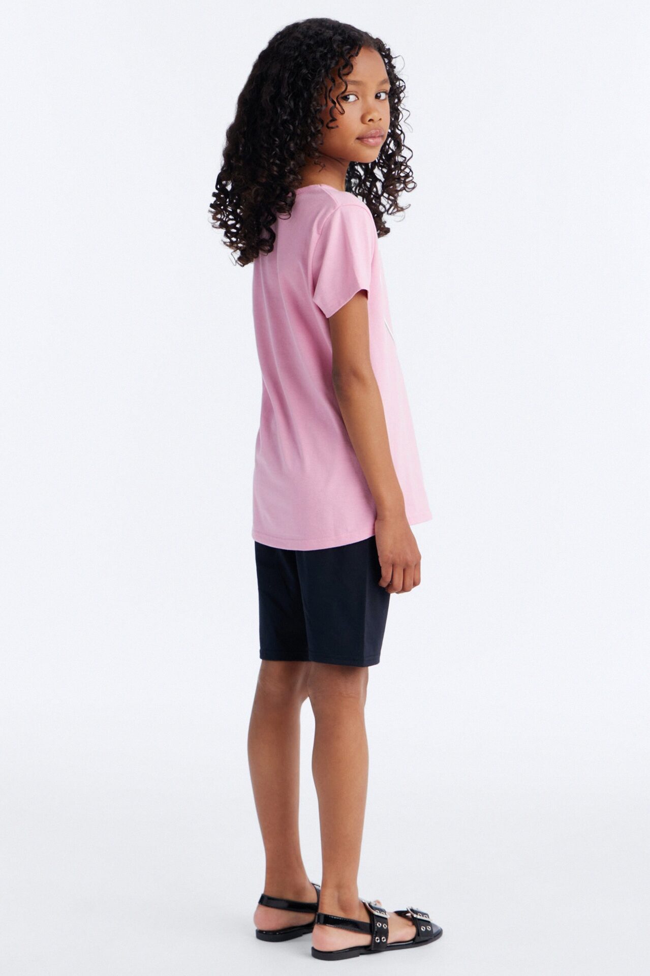 Mini Love Is What Counts Bike Short Set - Pink/combo